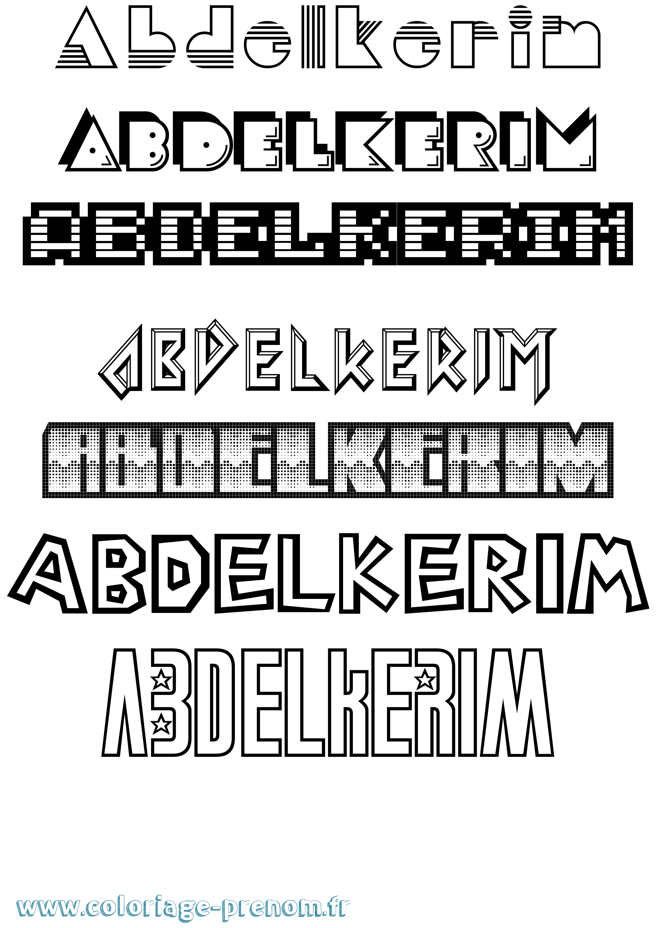 Coloriage Abdelkerim Jeux Vidéos Coloriage prénom Abdelkerim Jeux Vidéos
