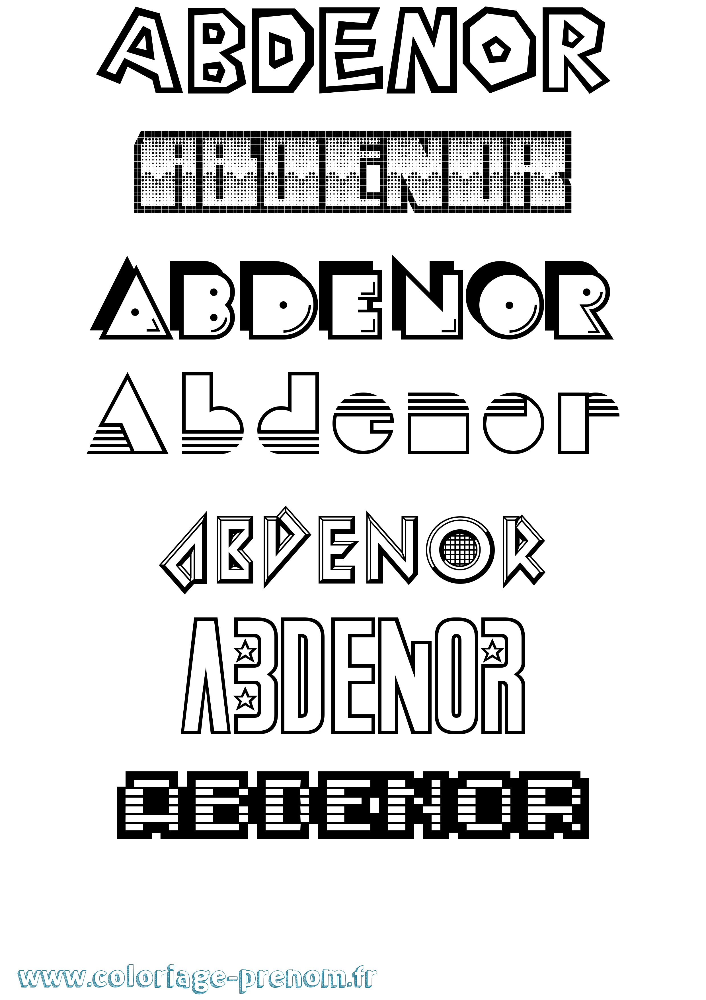 Coloriage Abdenor Jeux Vidéos Coloriage prénom Abdenor Jeux Vidéos