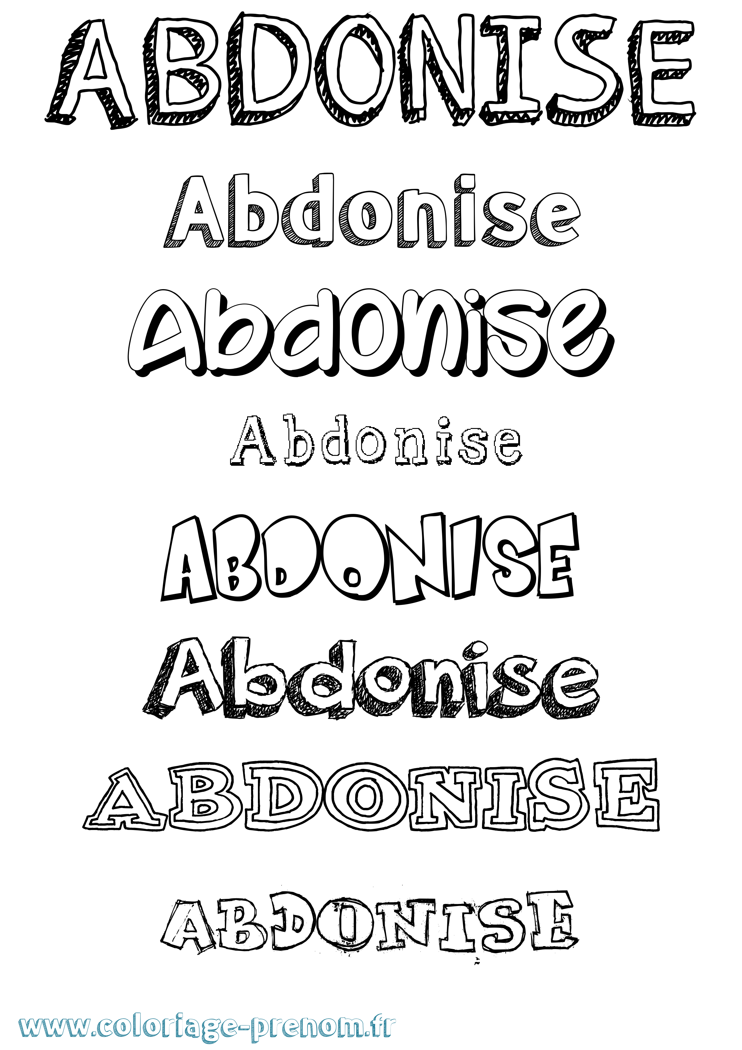 Coloriage Abdonise Dessiné Coloriage prénom Abdonise Dessiné