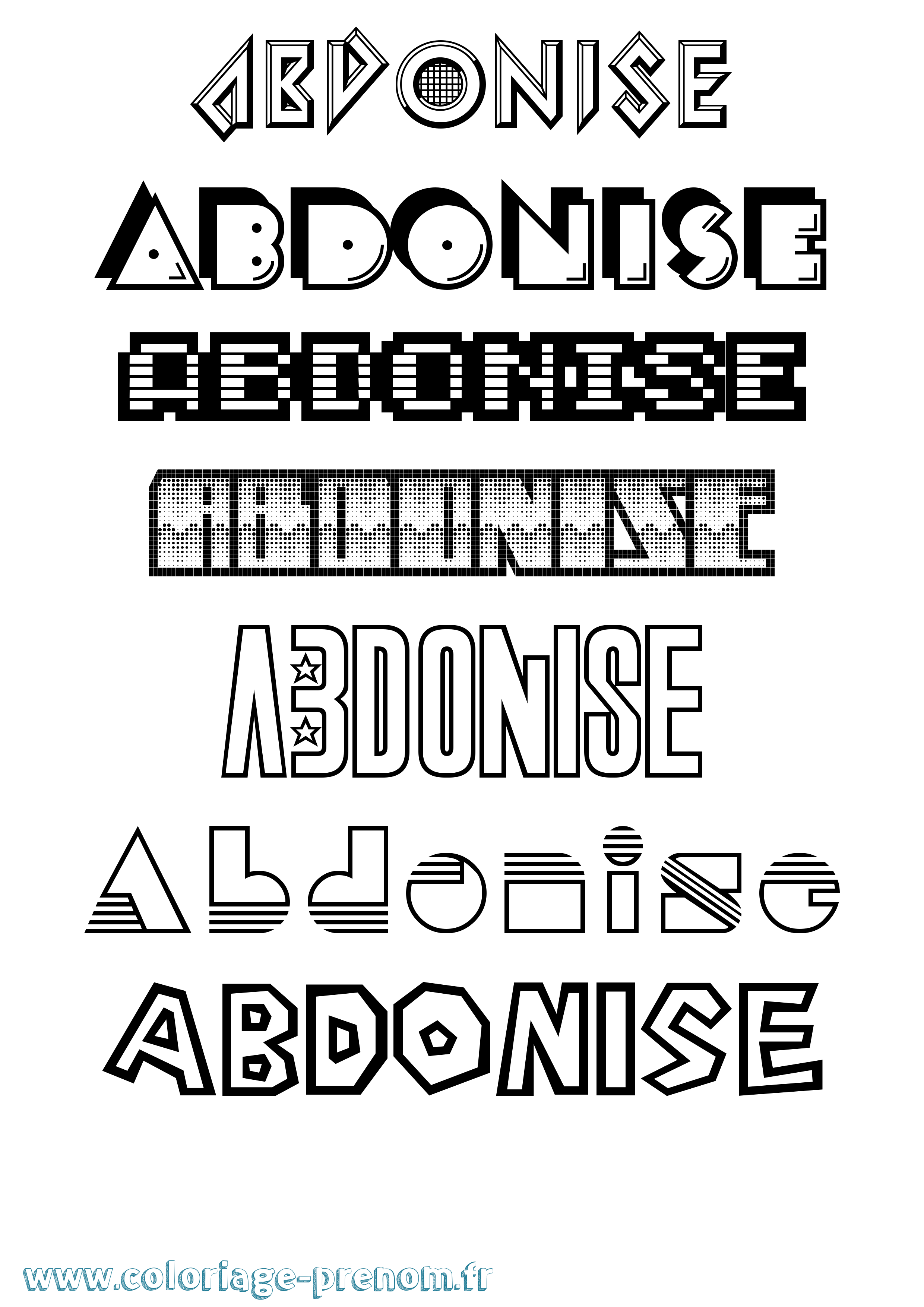 Coloriage Abdonise Jeux Vidéos Coloriage prénom Abdonise Jeux Vidéos