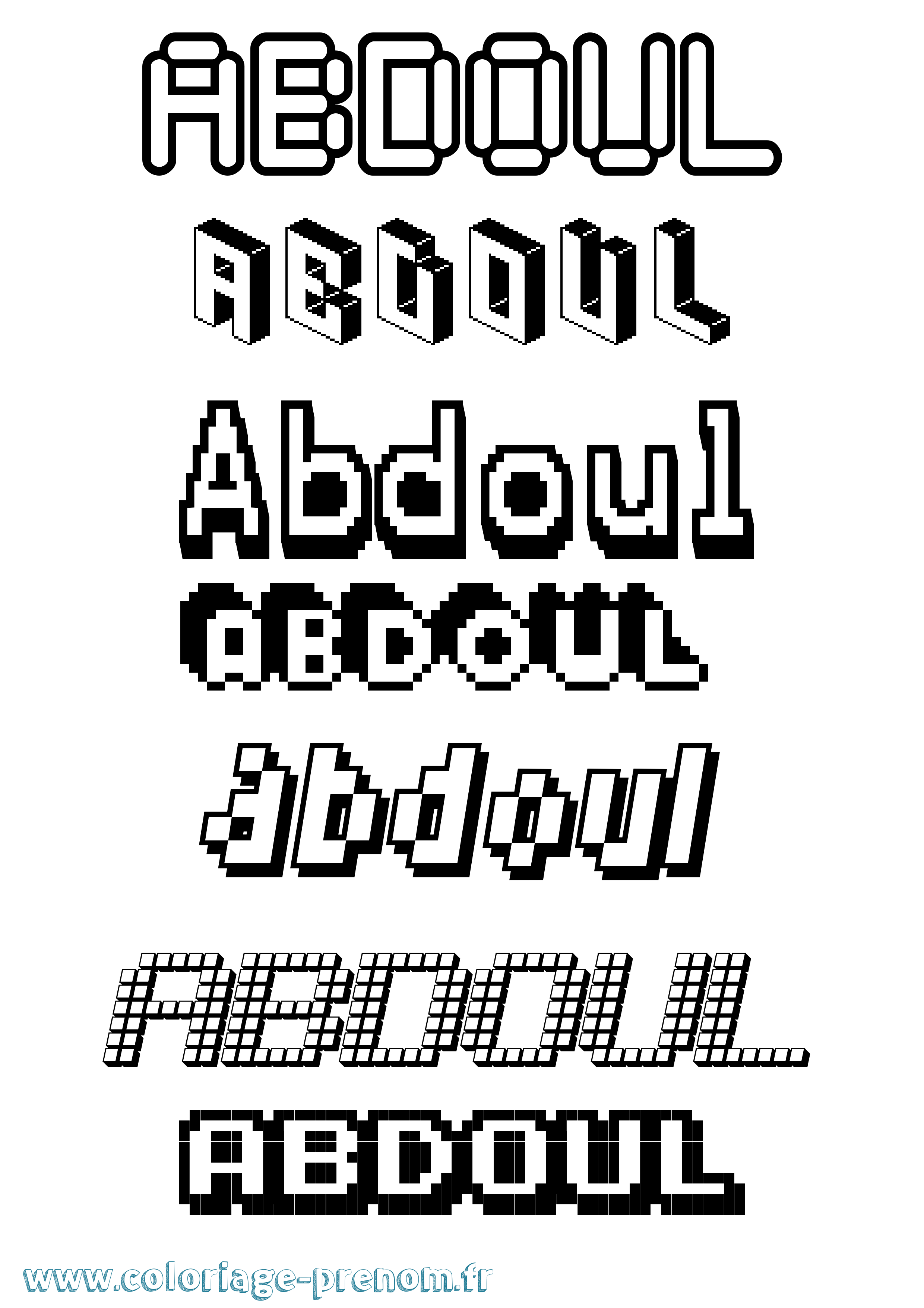 Coloriage prénom Abdoul