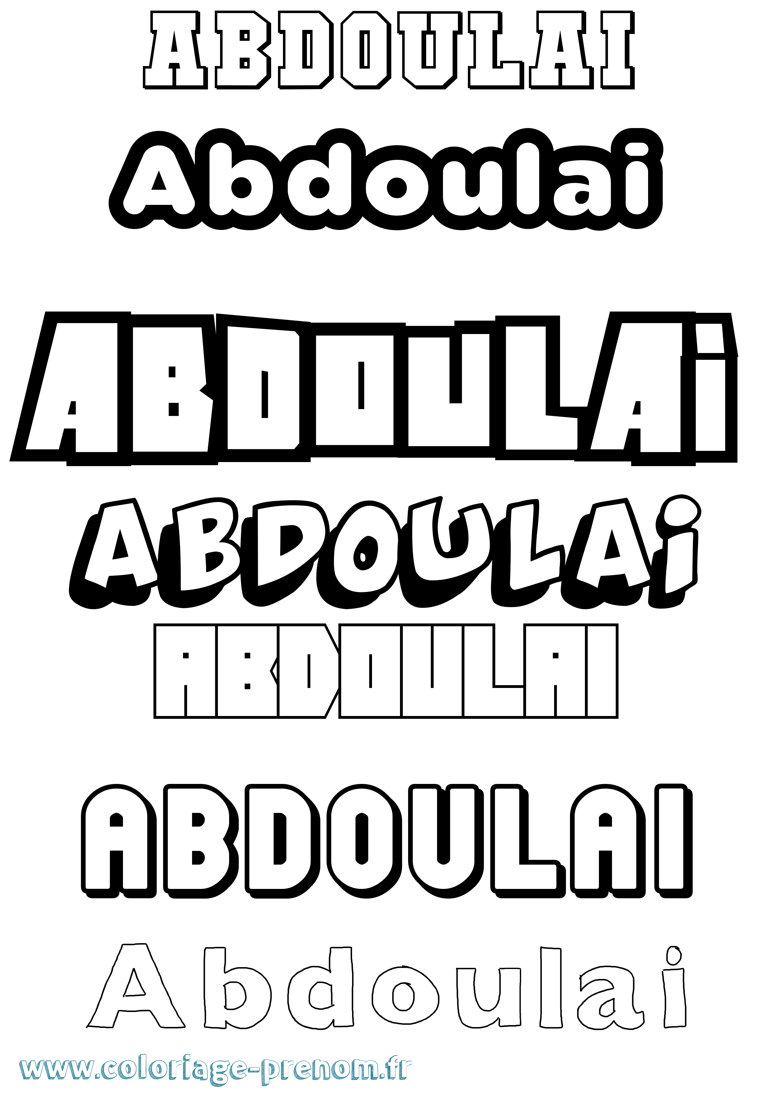 Coloriage Abdoulai Simple Coloriage prénom Abdoulai Simple