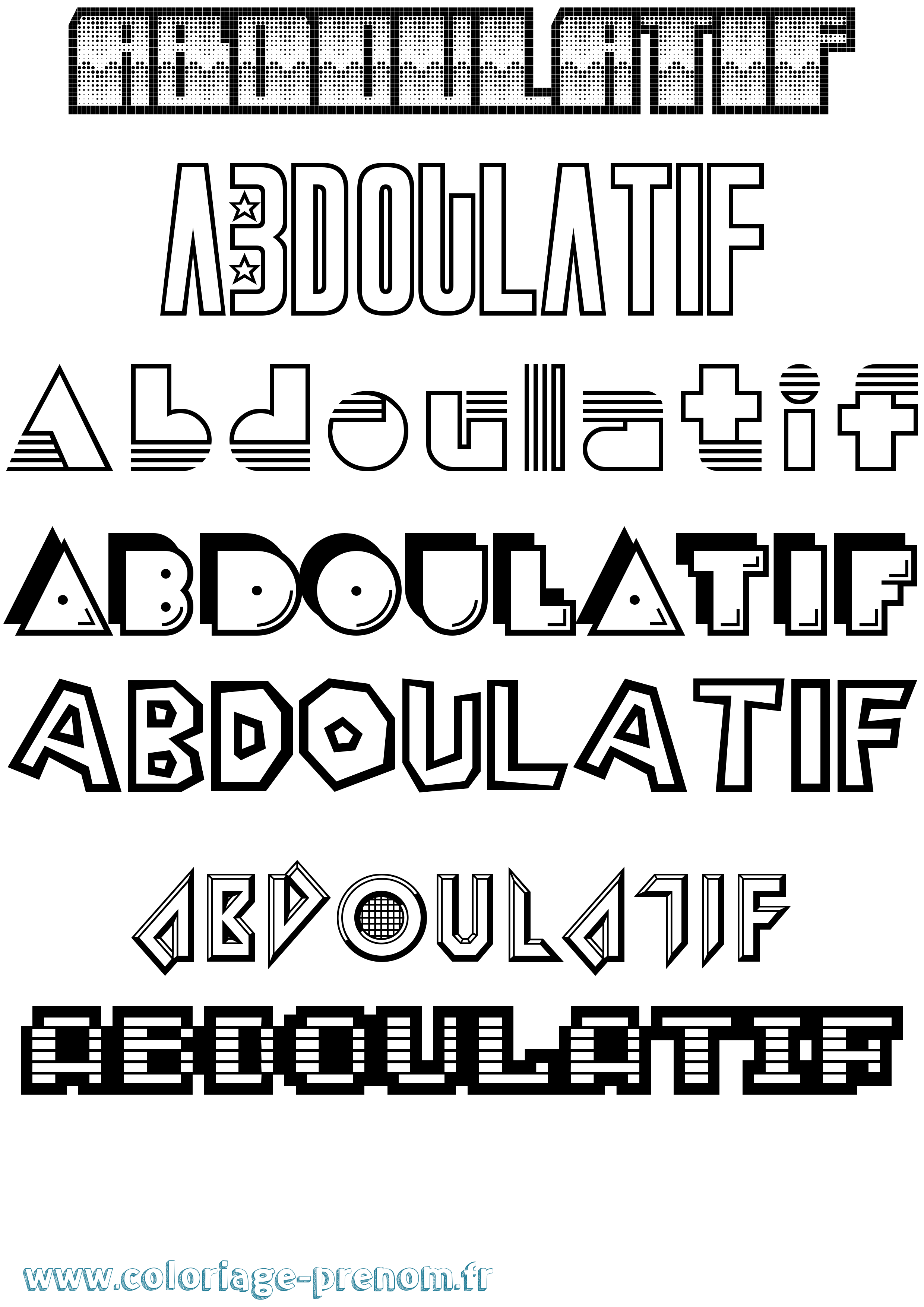 Coloriage Abdoulatif Jeux Vidéos Coloriage prénom Abdoulatif Jeux Vidéos