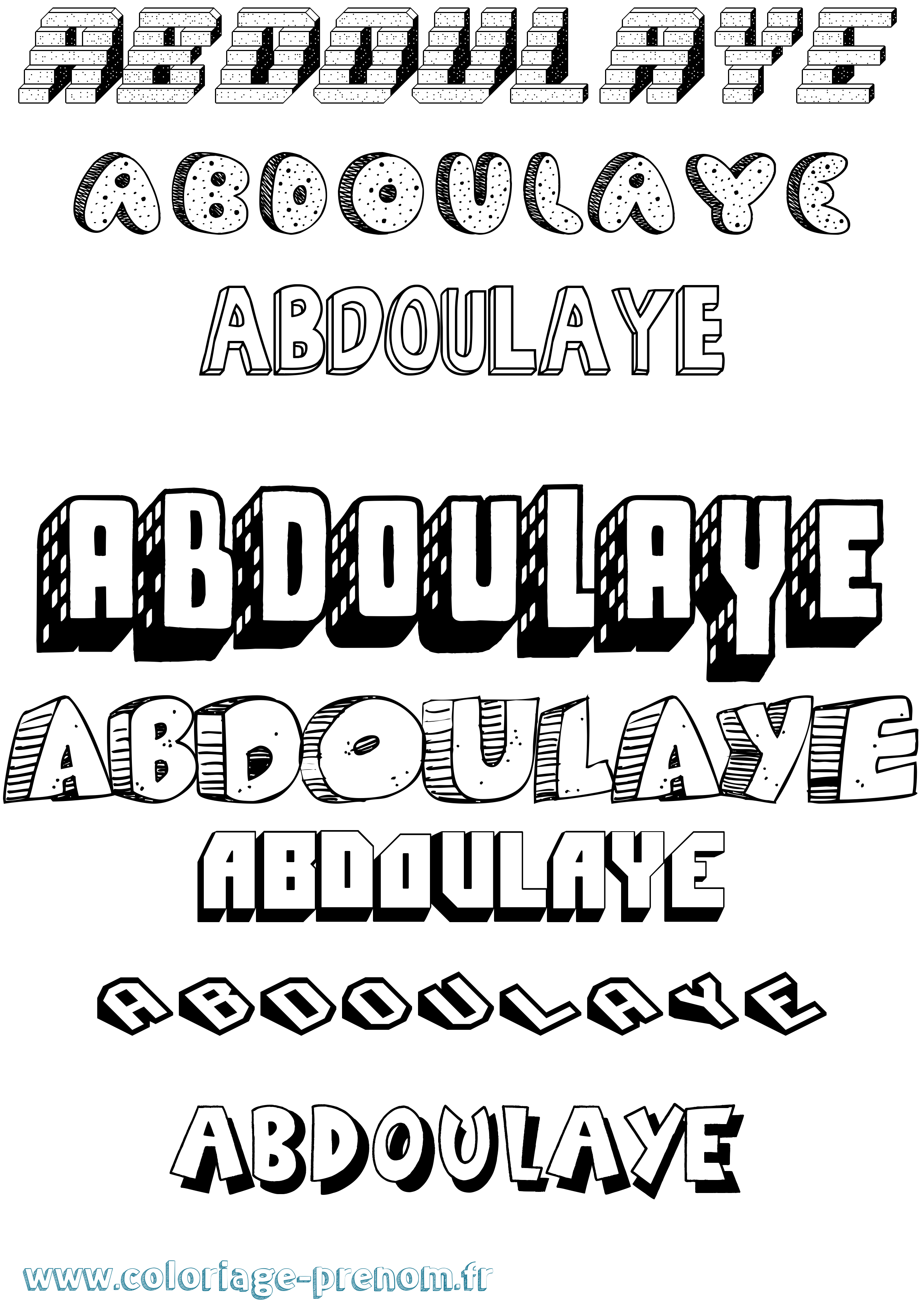 Coloriage prénom Abdoulaye