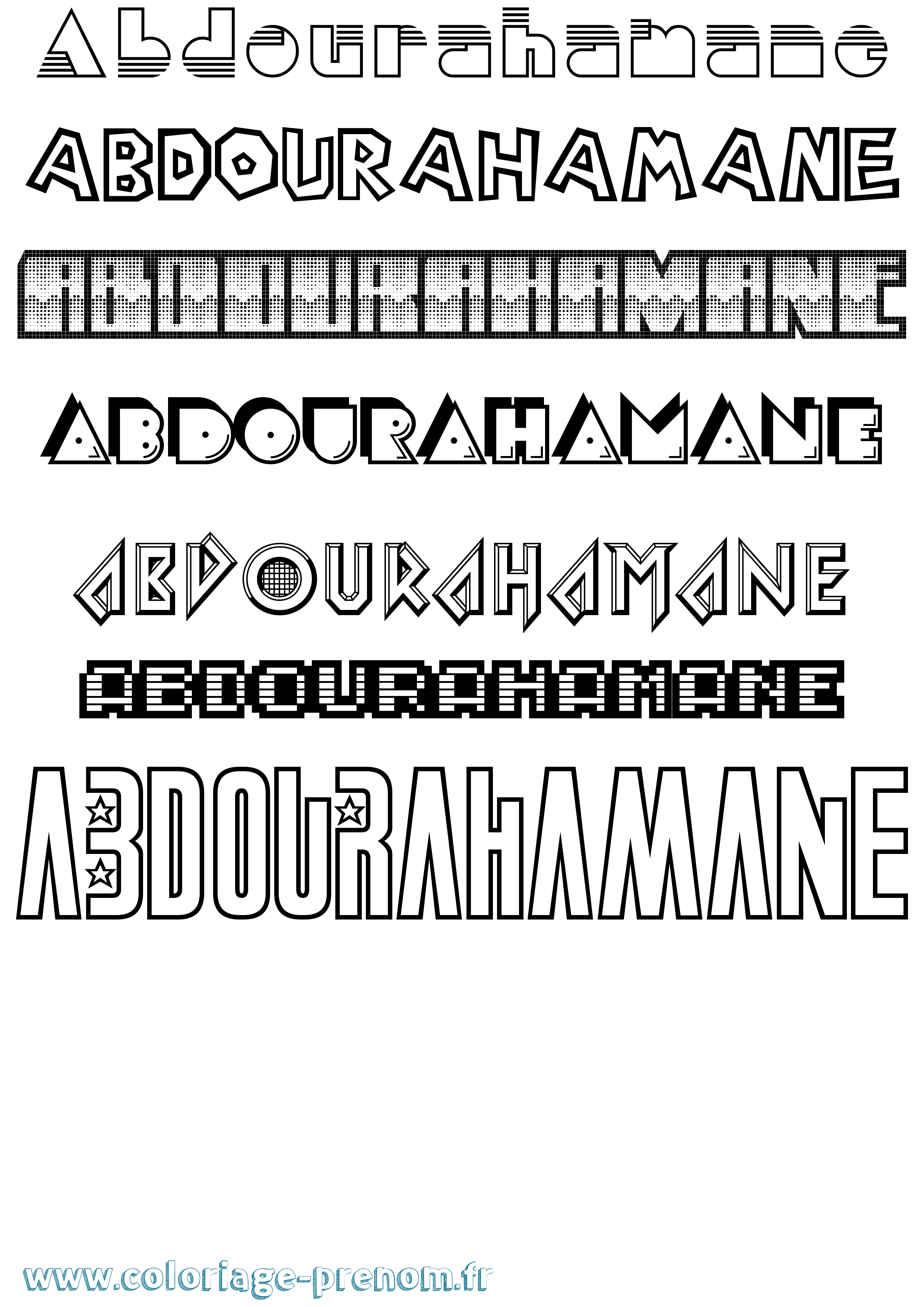 Coloriage Abdourahamane Jeux Vidéos Coloriage prénom Abdourahamane Jeux Vidéos