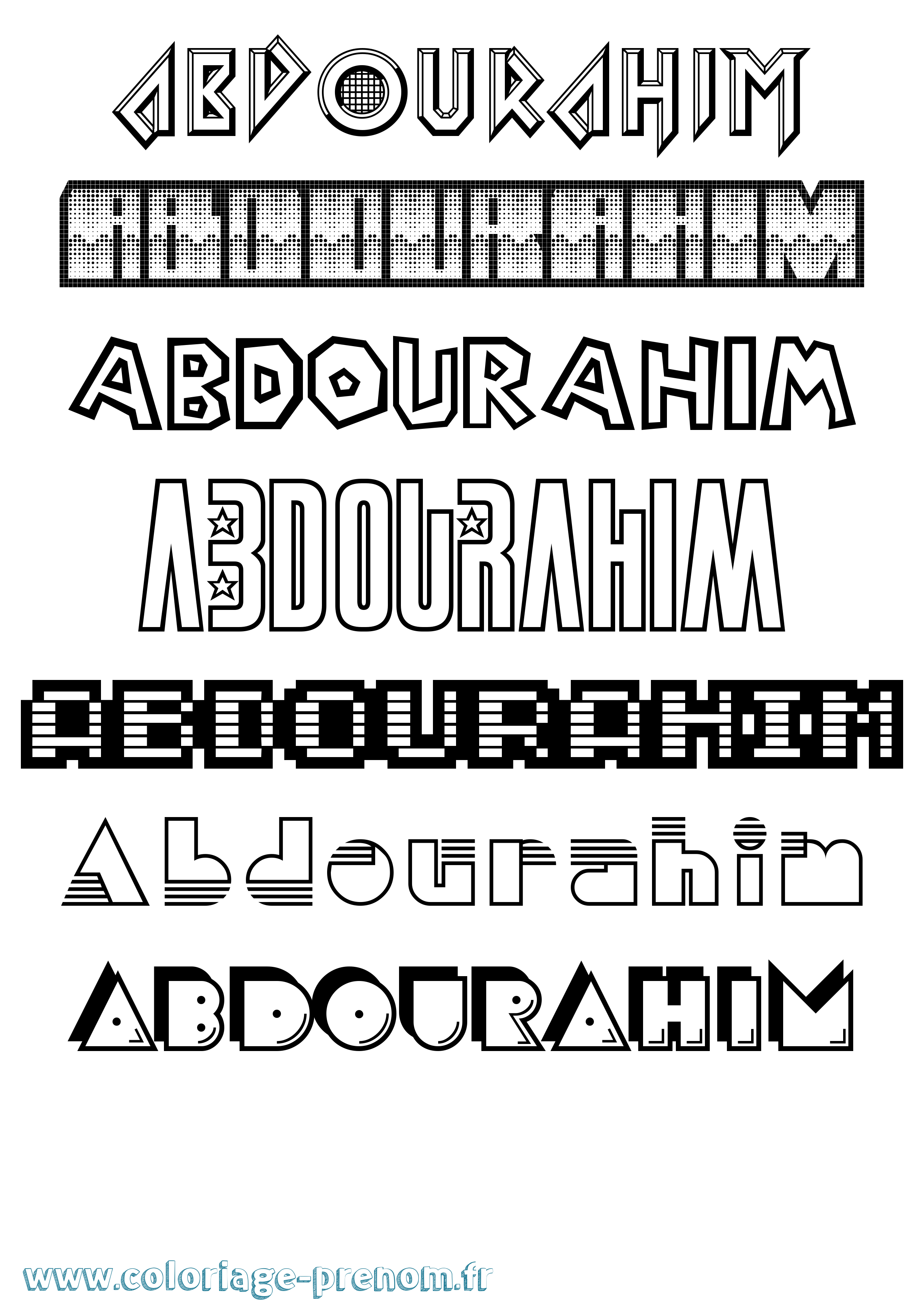 Coloriage prénom Abdourahim Jeux Vidéos