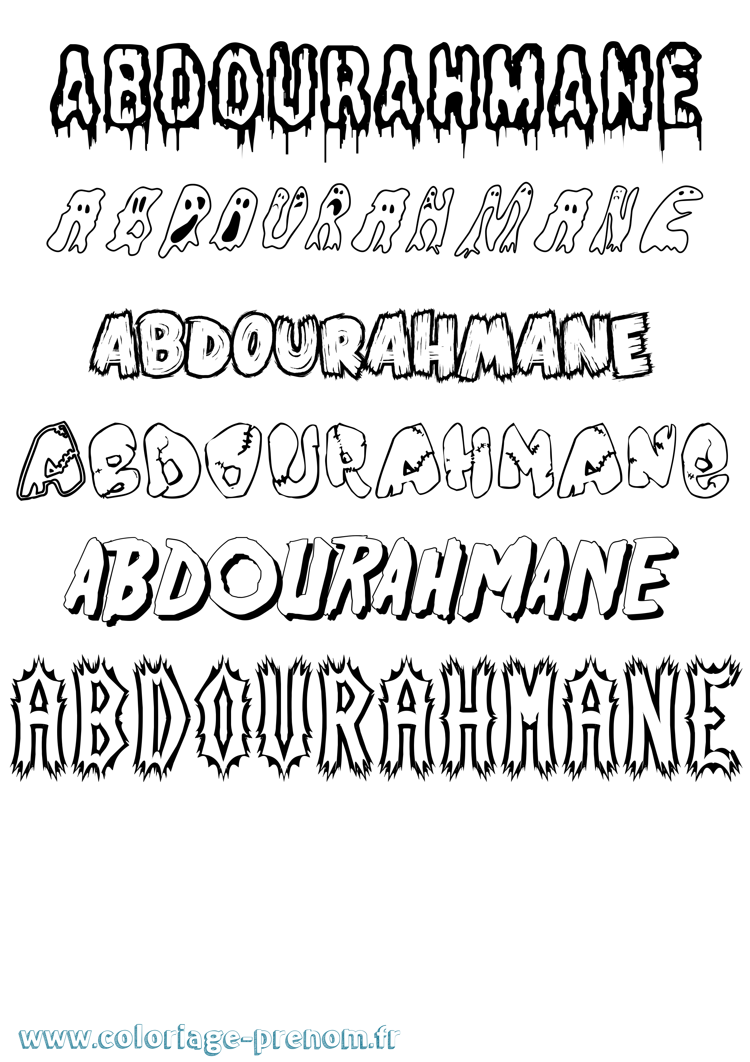 Coloriage prénom Abdourahmane