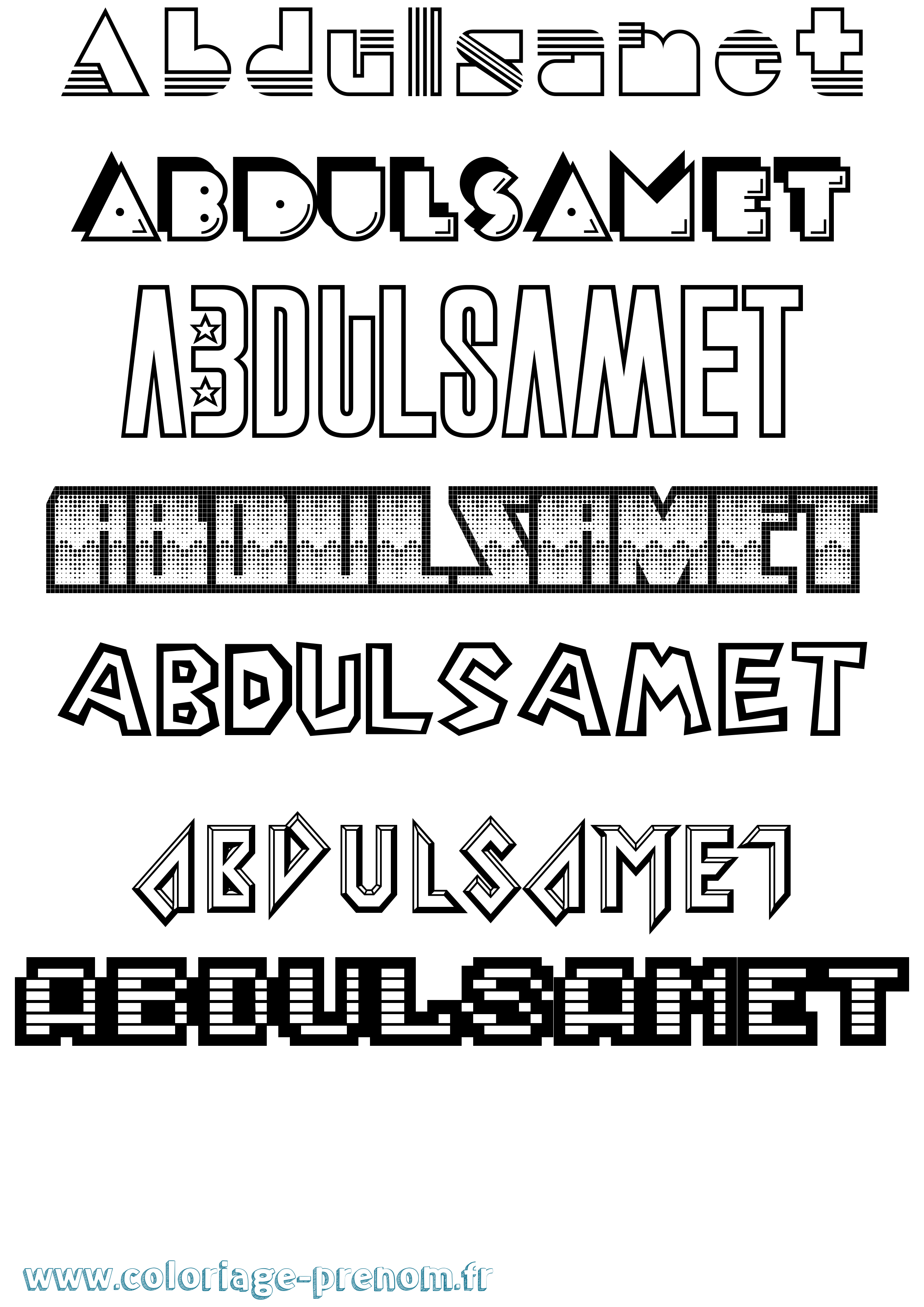Coloriage Abdulsamet Jeux Vidéos Coloriage prénom Abdulsamet Jeux Vidéos