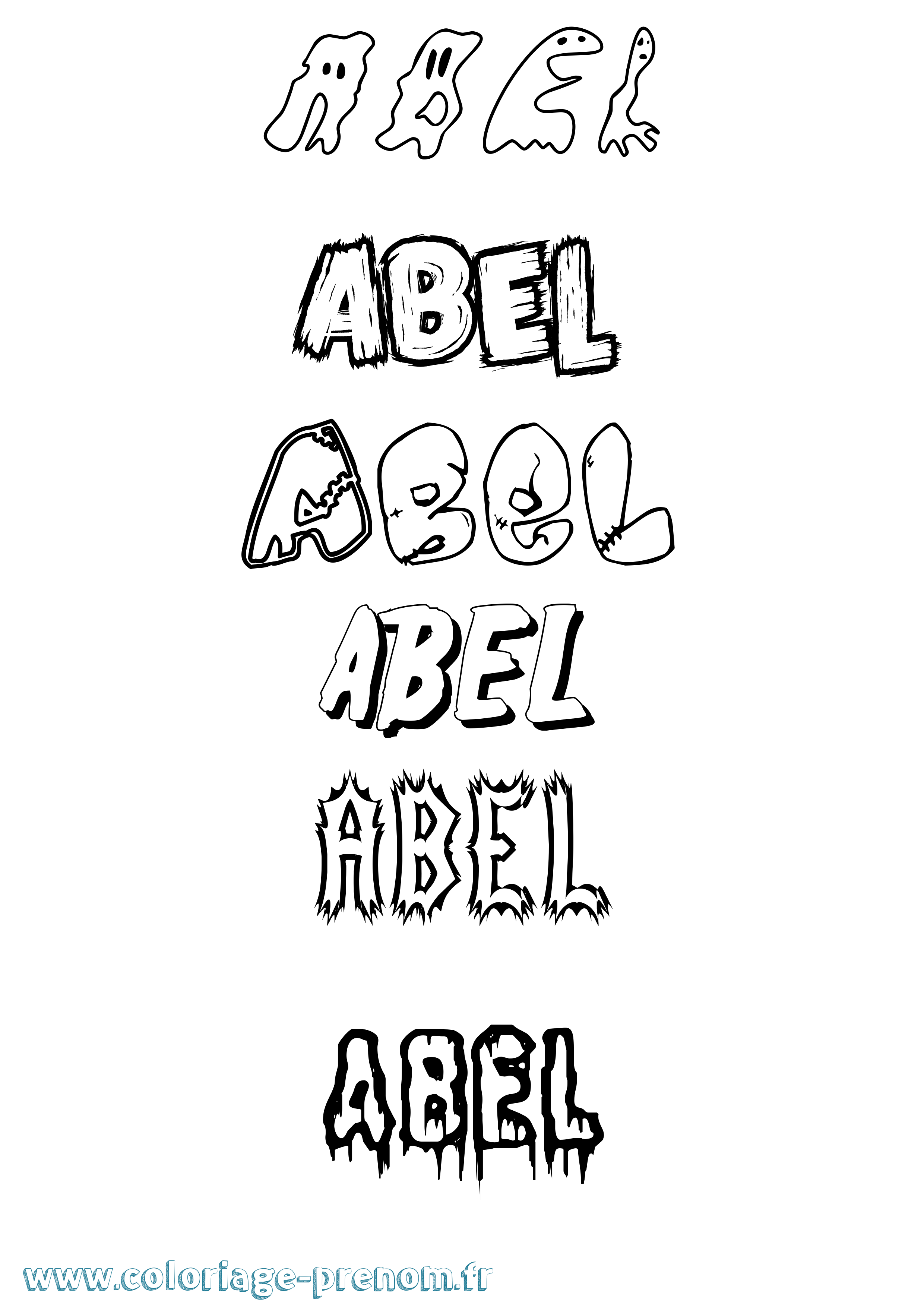 Coloriage Abel Frisson Coloriage prénom Abel Frisson