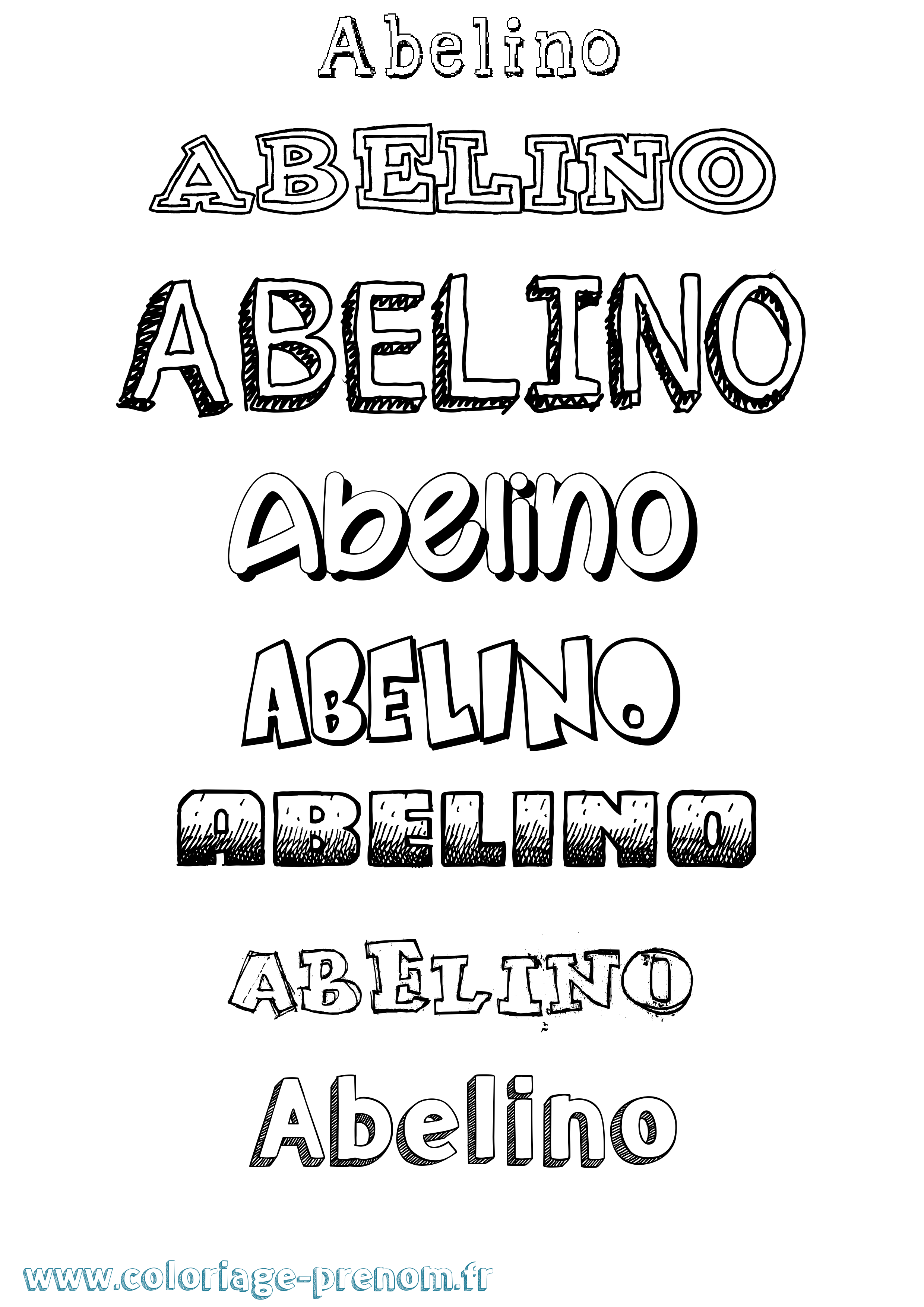 Coloriage prénom Abelino Dessiné