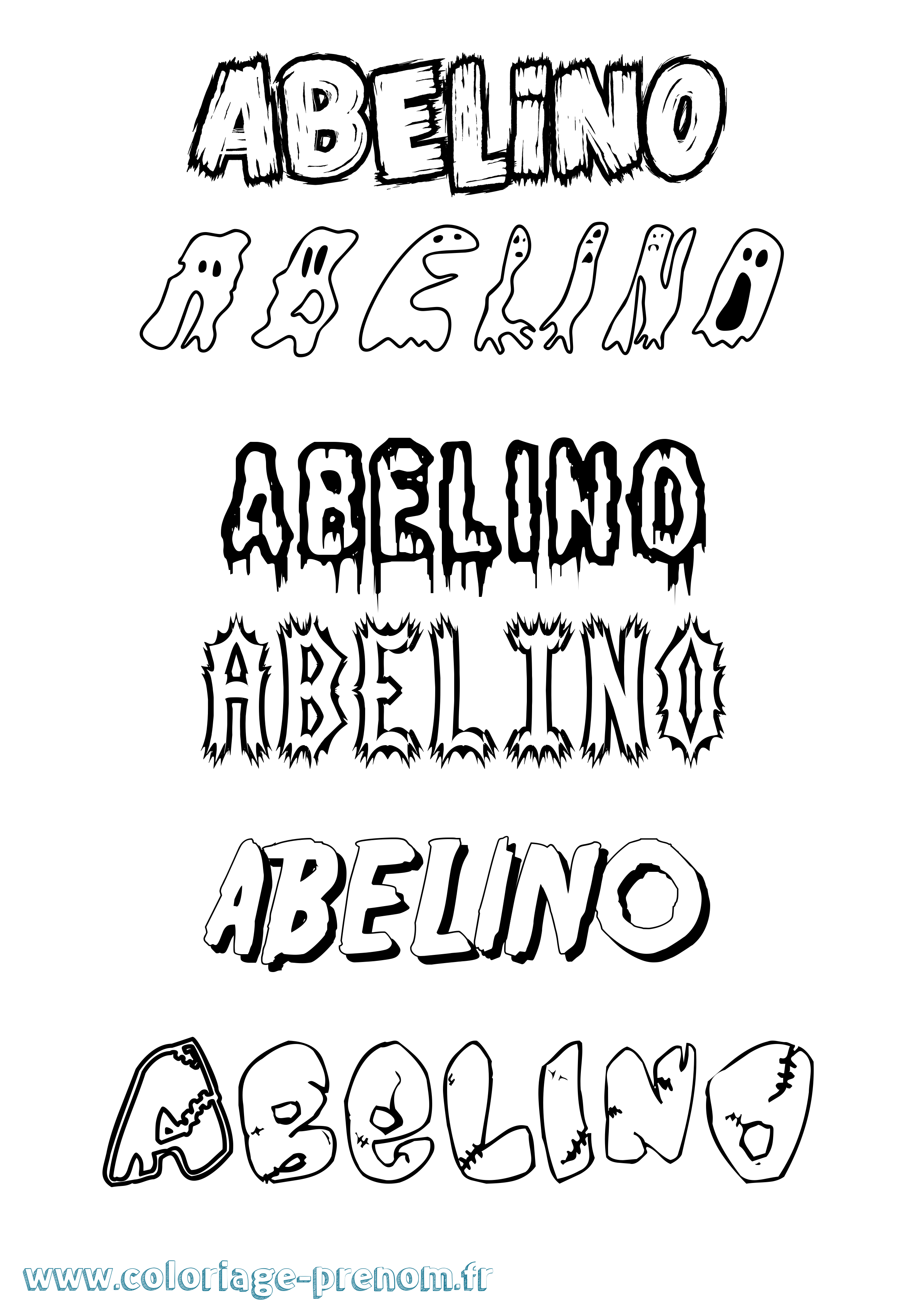 Coloriage prénom Abelino Frisson