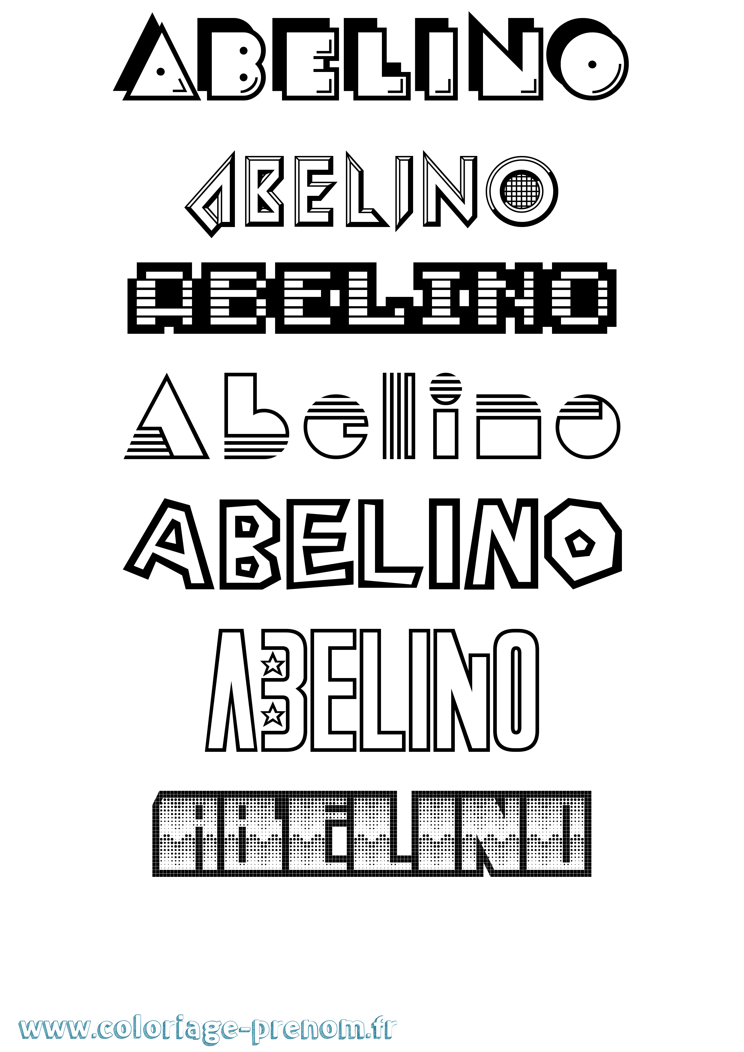 Coloriage prénom Abelino Jeux Vidéos