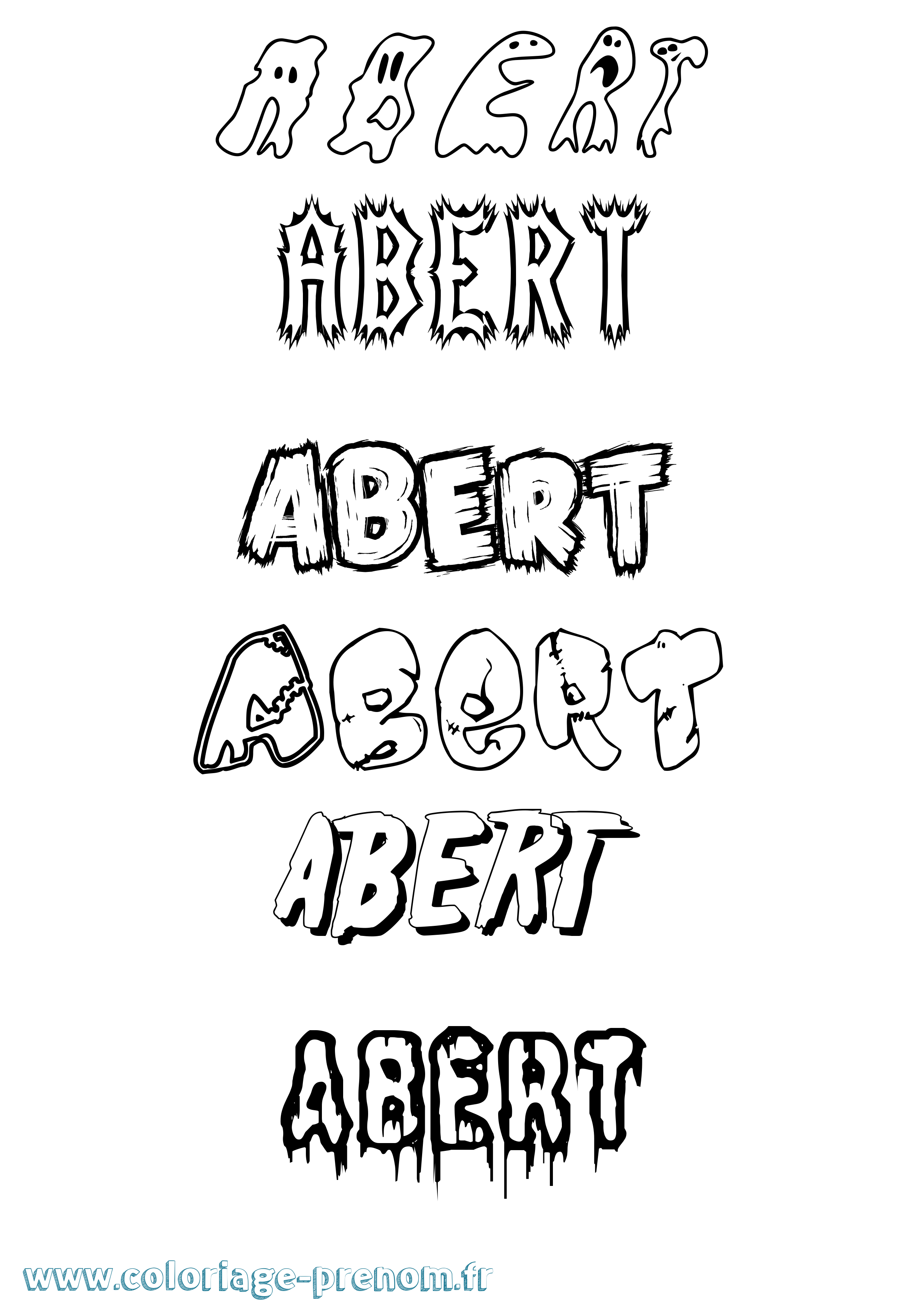 Coloriage Abert Frisson Coloriage prénom Abert Frisson