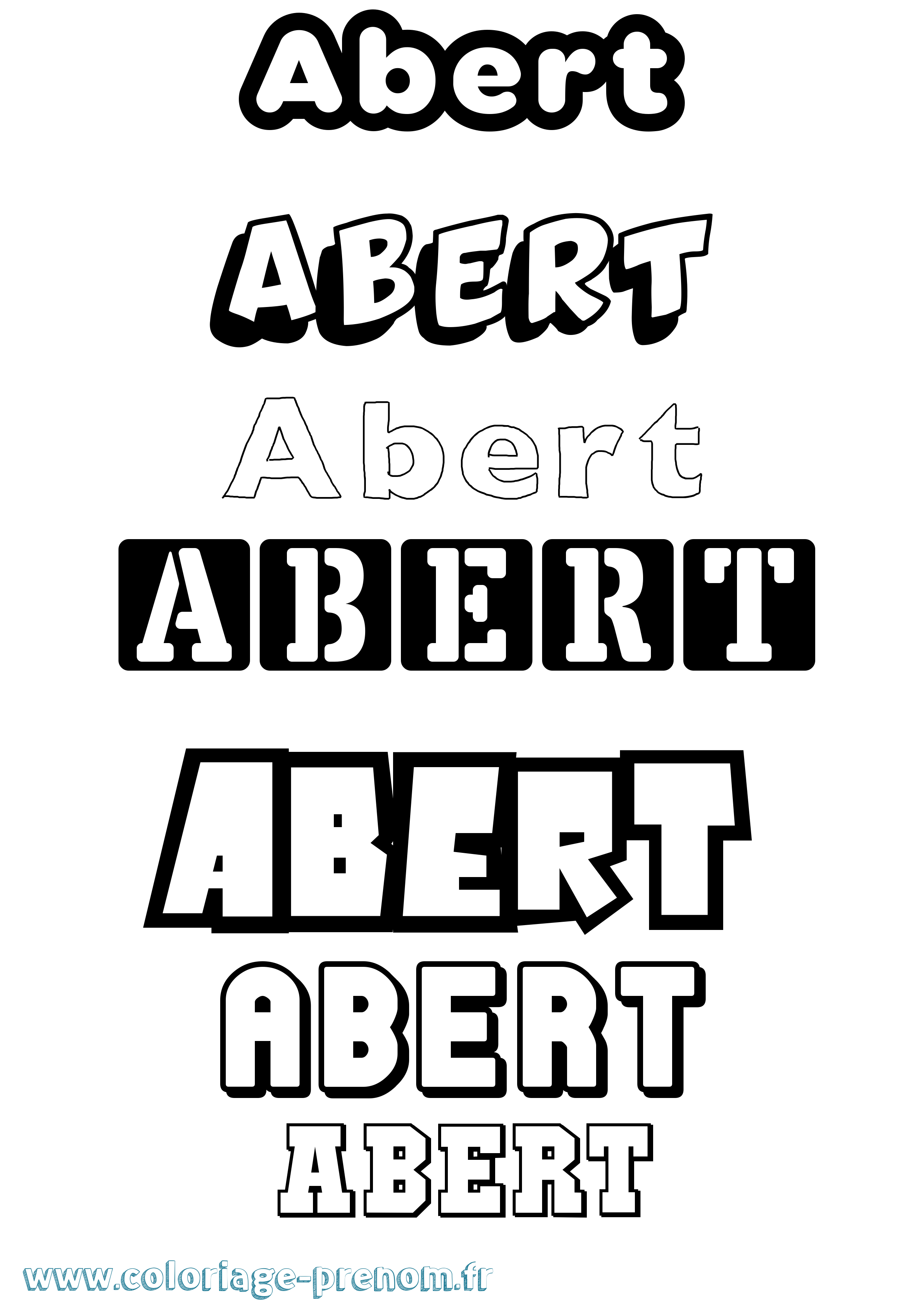 Coloriage Abert Simple Coloriage prénom Abert Simple