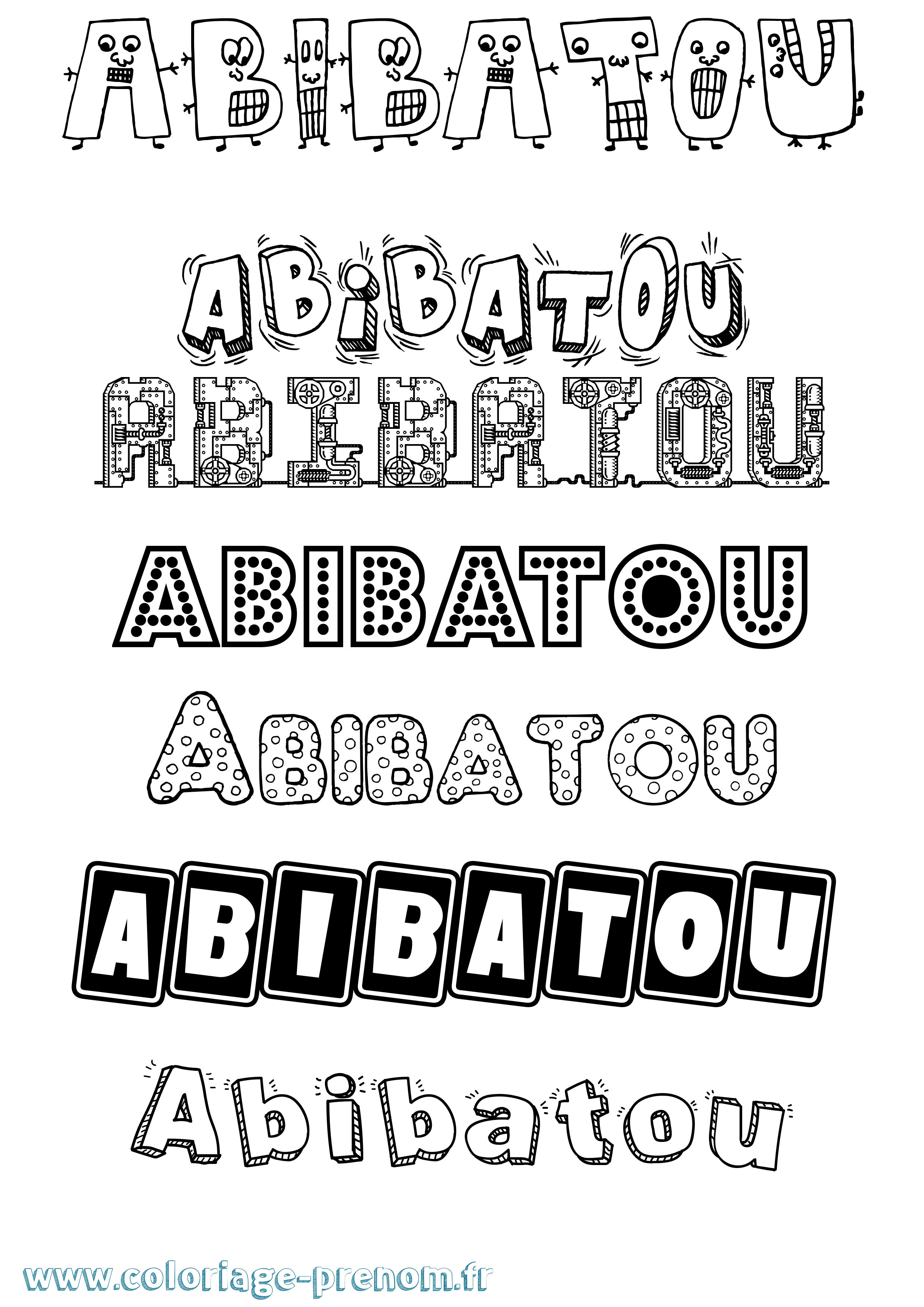 Coloriage prénom Abibatou Fun