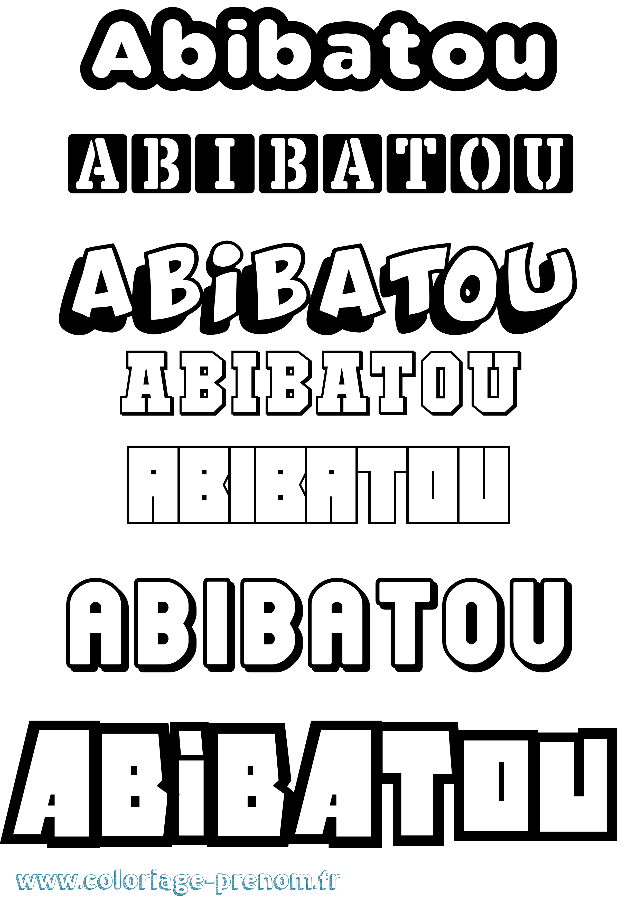 Coloriage prénom Abibatou Simple