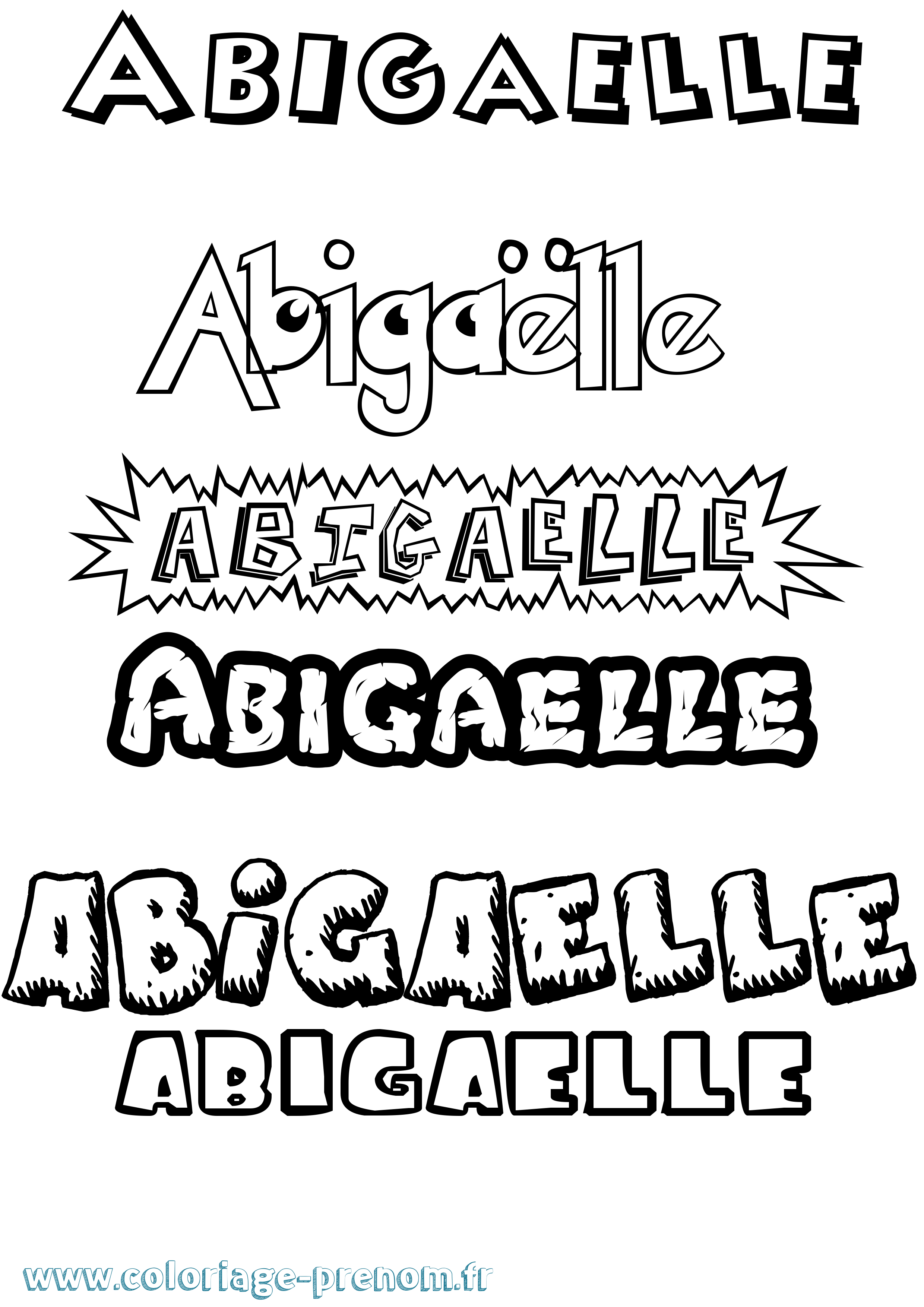 Coloriage prénom Abigaëlle Dessin Animé