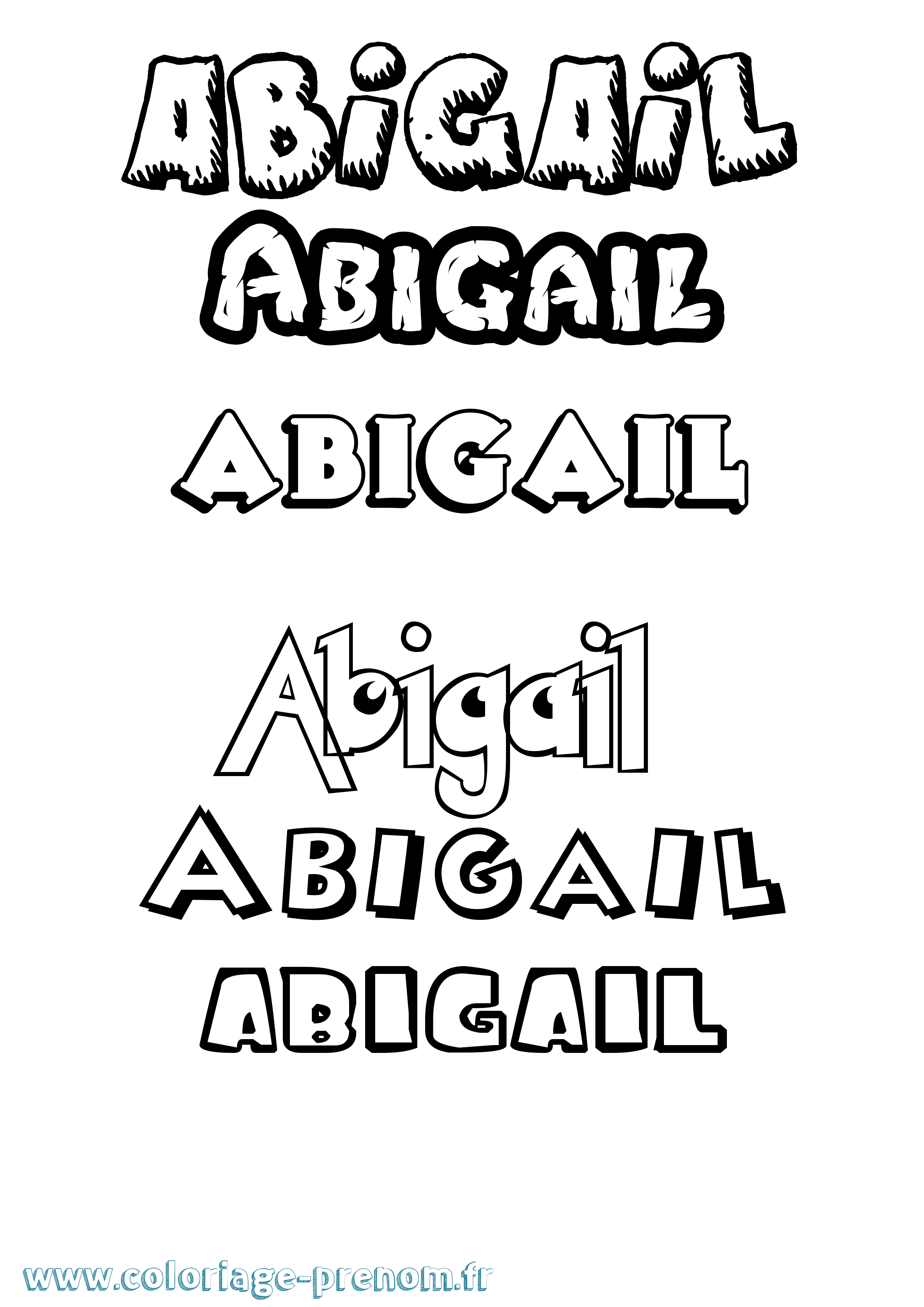 Coloriage Abigail Dessin Animé Coloriage prénom Abigail Dessin Animé