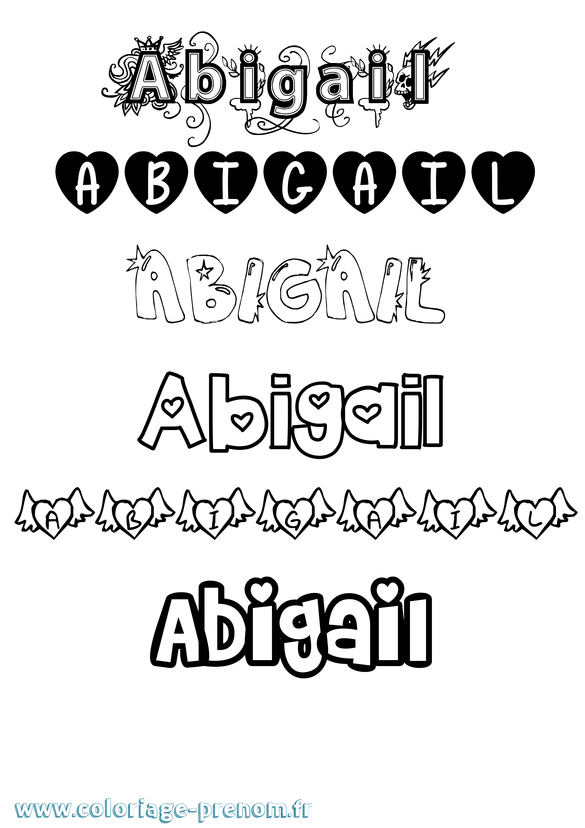 Abigail Name Coloring Sheet Coloring Pages
