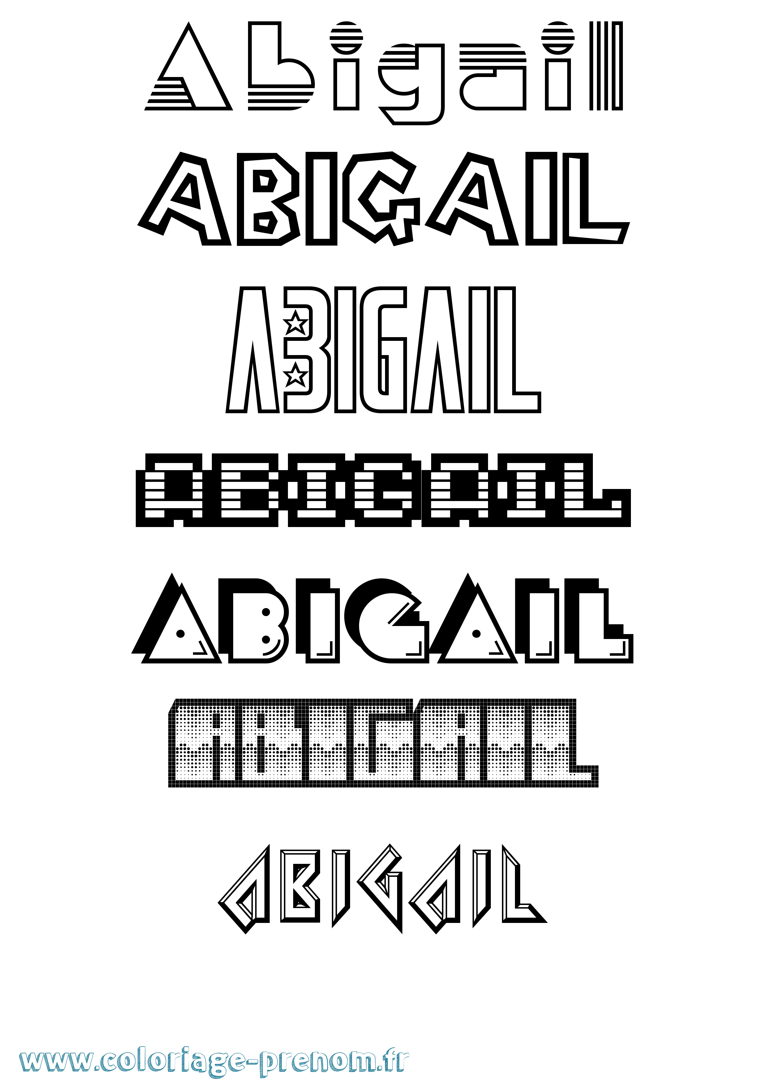 Coloriage Abigail Jeux Vidéos Coloriage prénom Abigail Jeux Vidéos