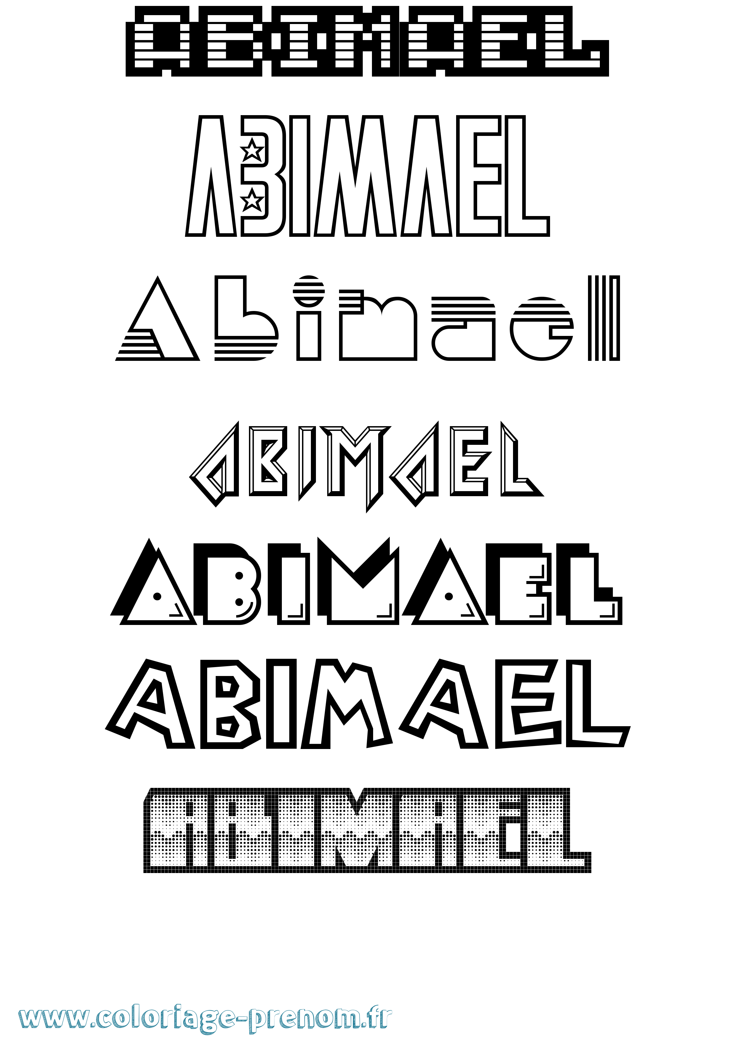 Coloriage prénom Abimael Jeux Vidéos