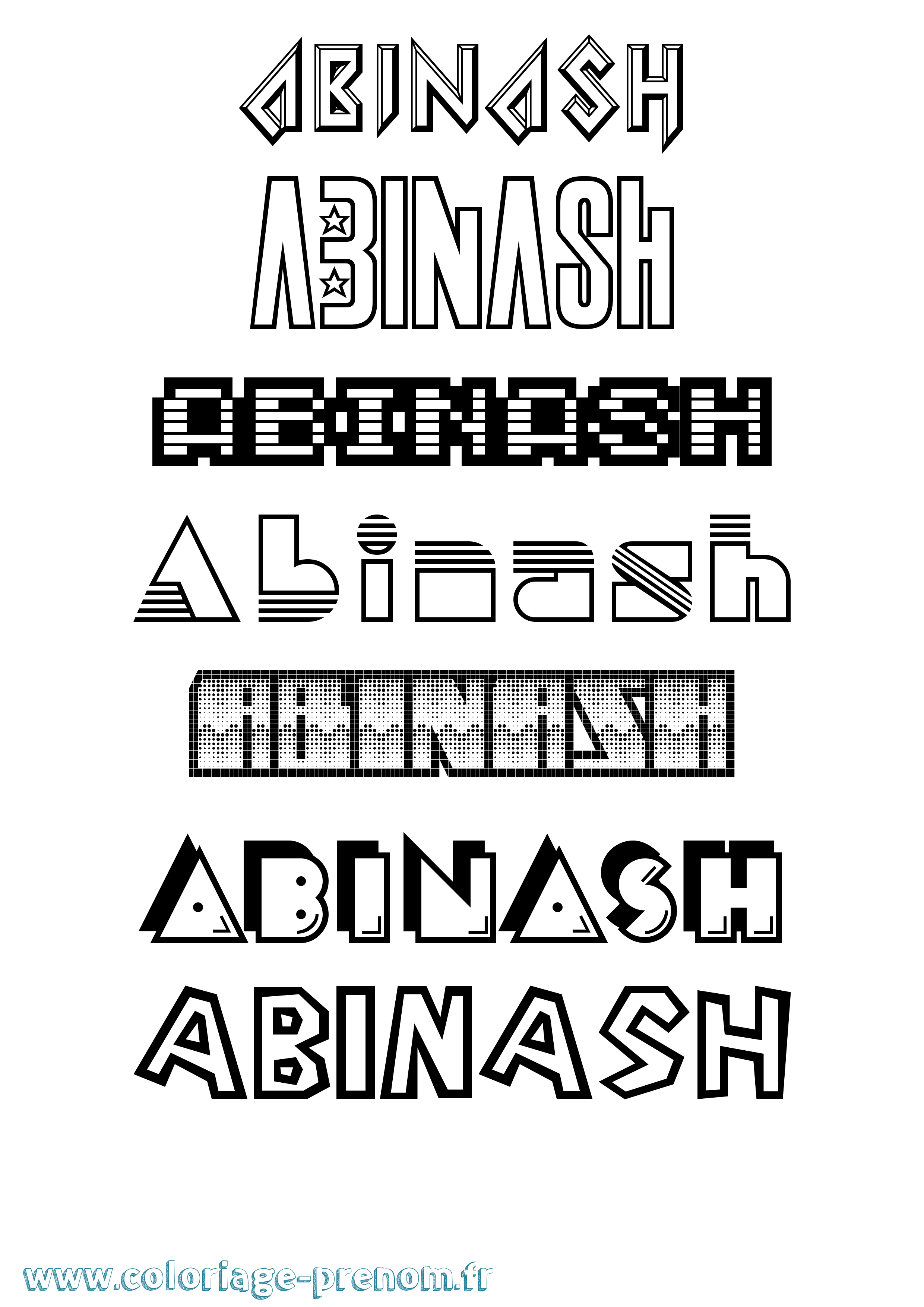 Coloriage Abinash Jeux Vidéos Coloriage prénom Abinash Jeux Vidéos