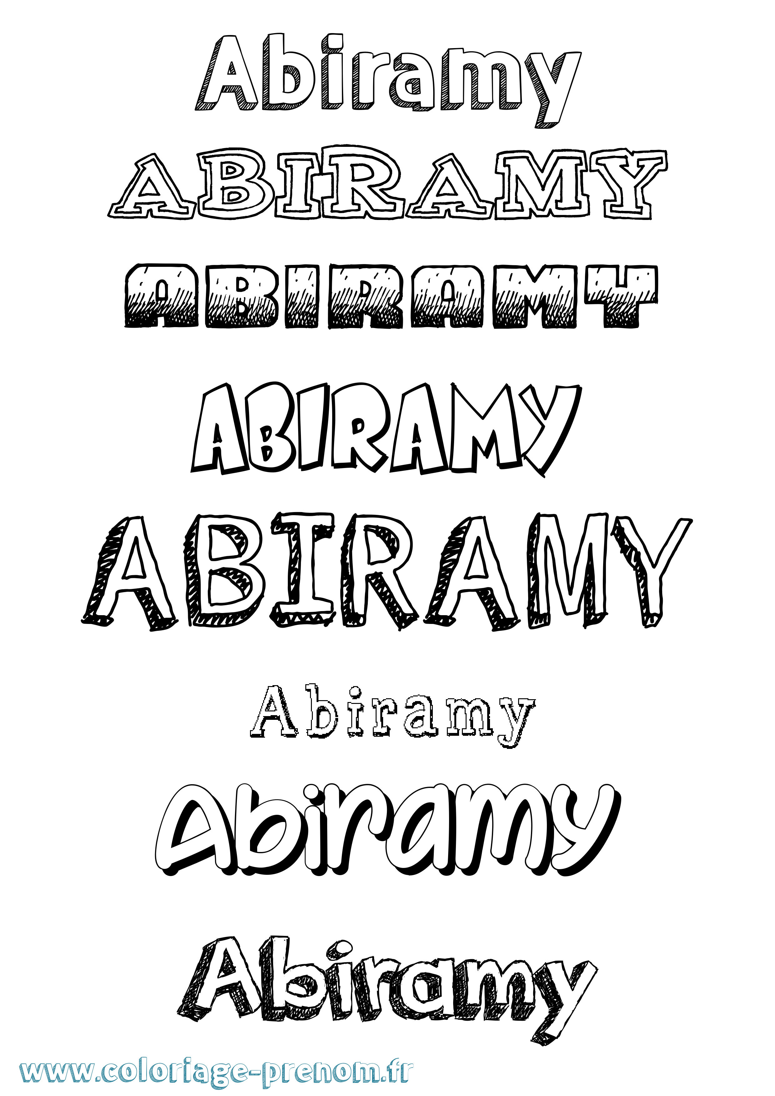 Coloriage Abiramy Dessiné Coloriage prénom Abiramy Dessiné