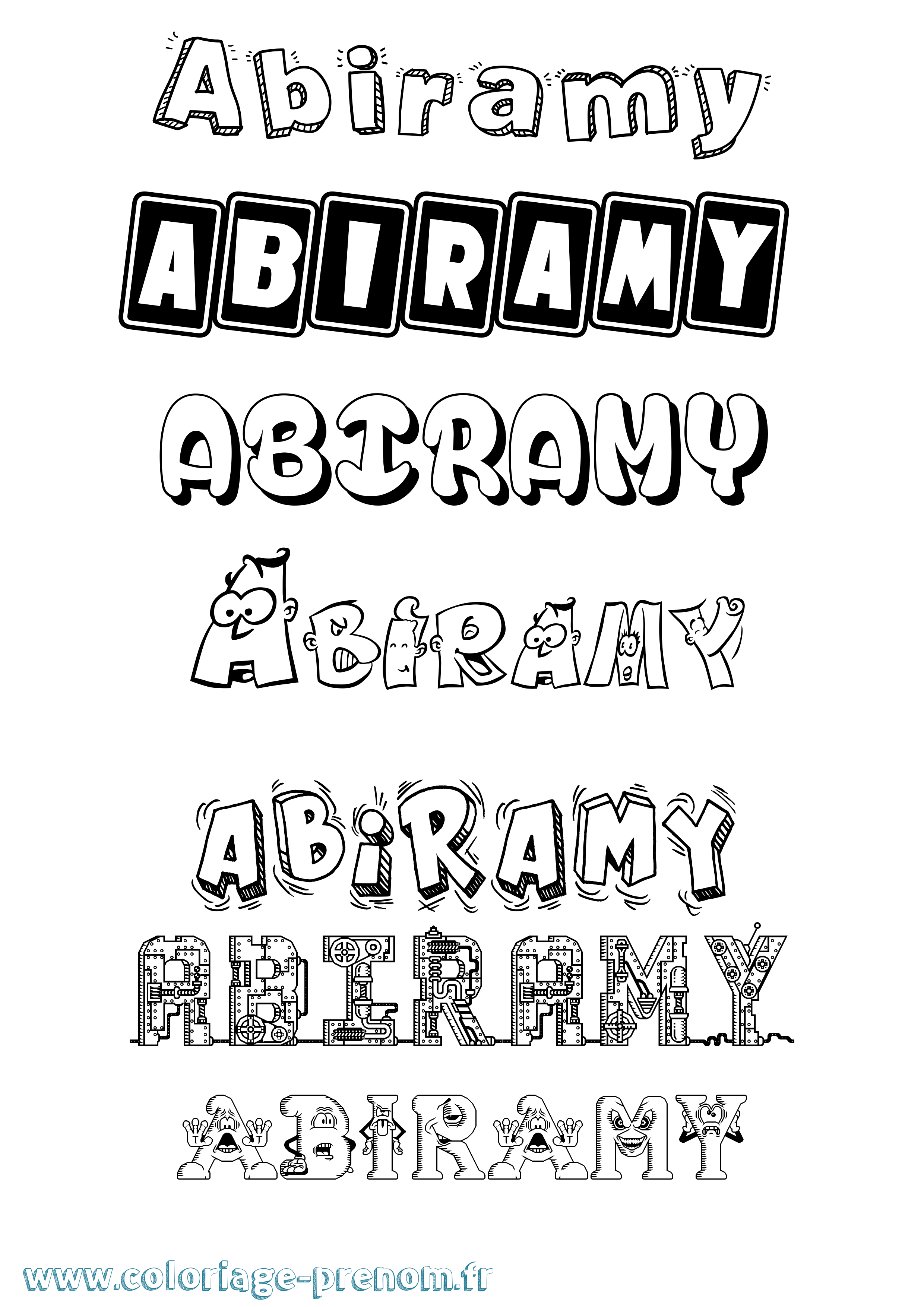 Coloriage Abiramy Fun Coloriage prénom Abiramy Fun