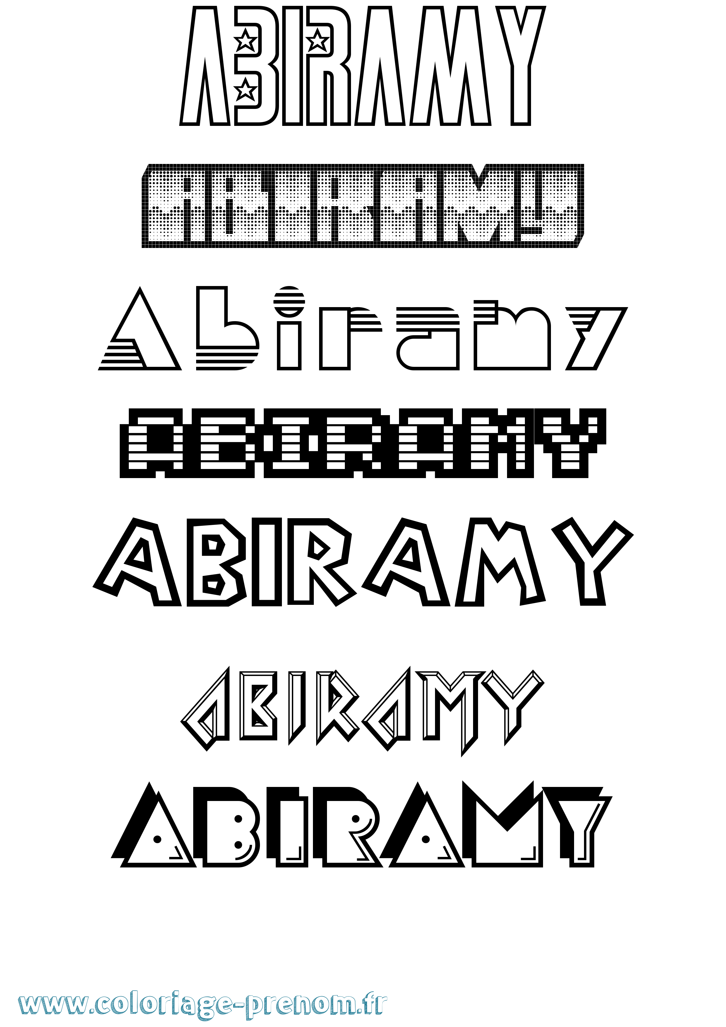 Coloriage prénom Abiramy Jeux Vidéos