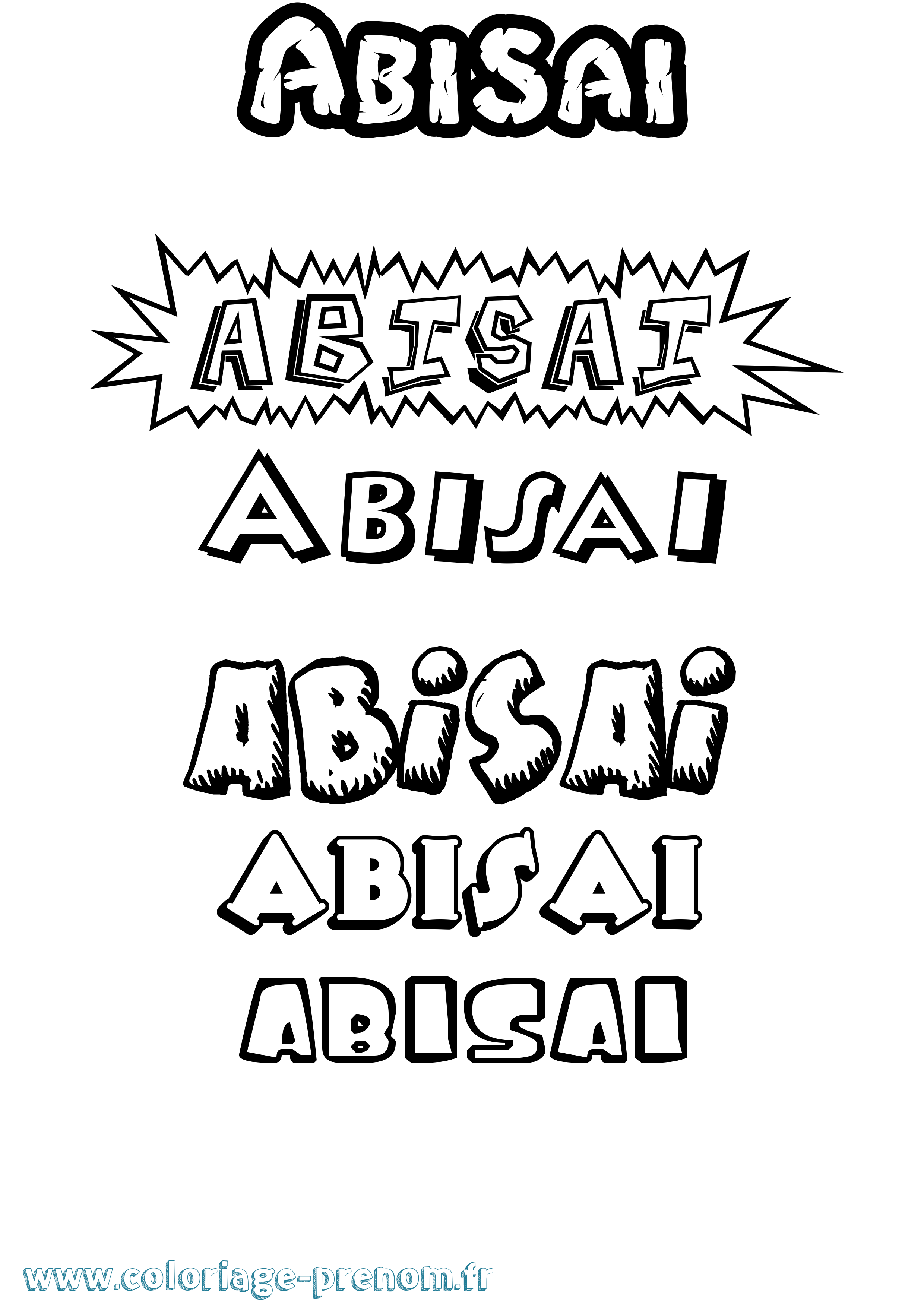 Coloriage Abisai Dessin Animé Coloriage prénom Abisai Dessin Animé