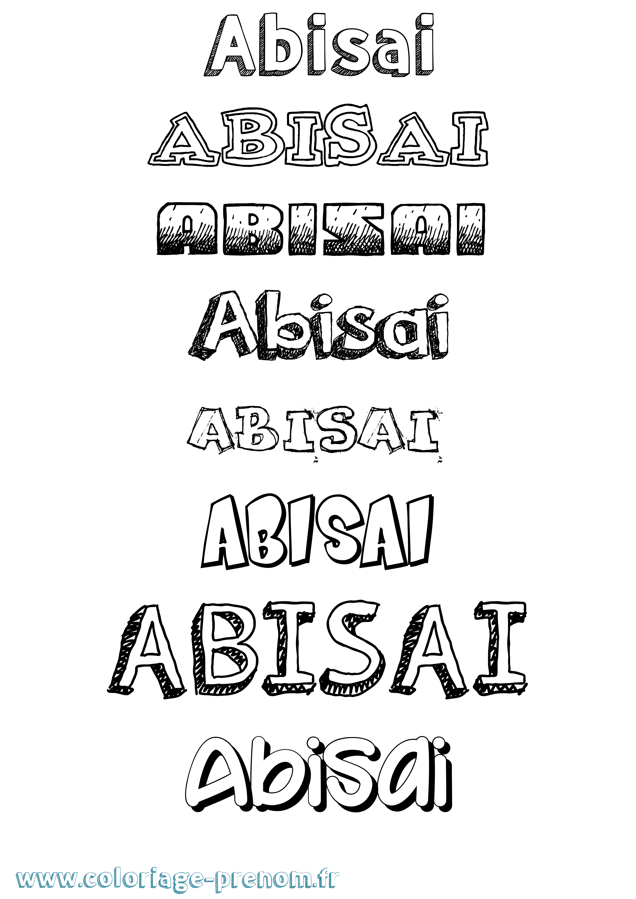 Coloriage Abisai Dessiné Coloriage prénom Abisai Dessiné
