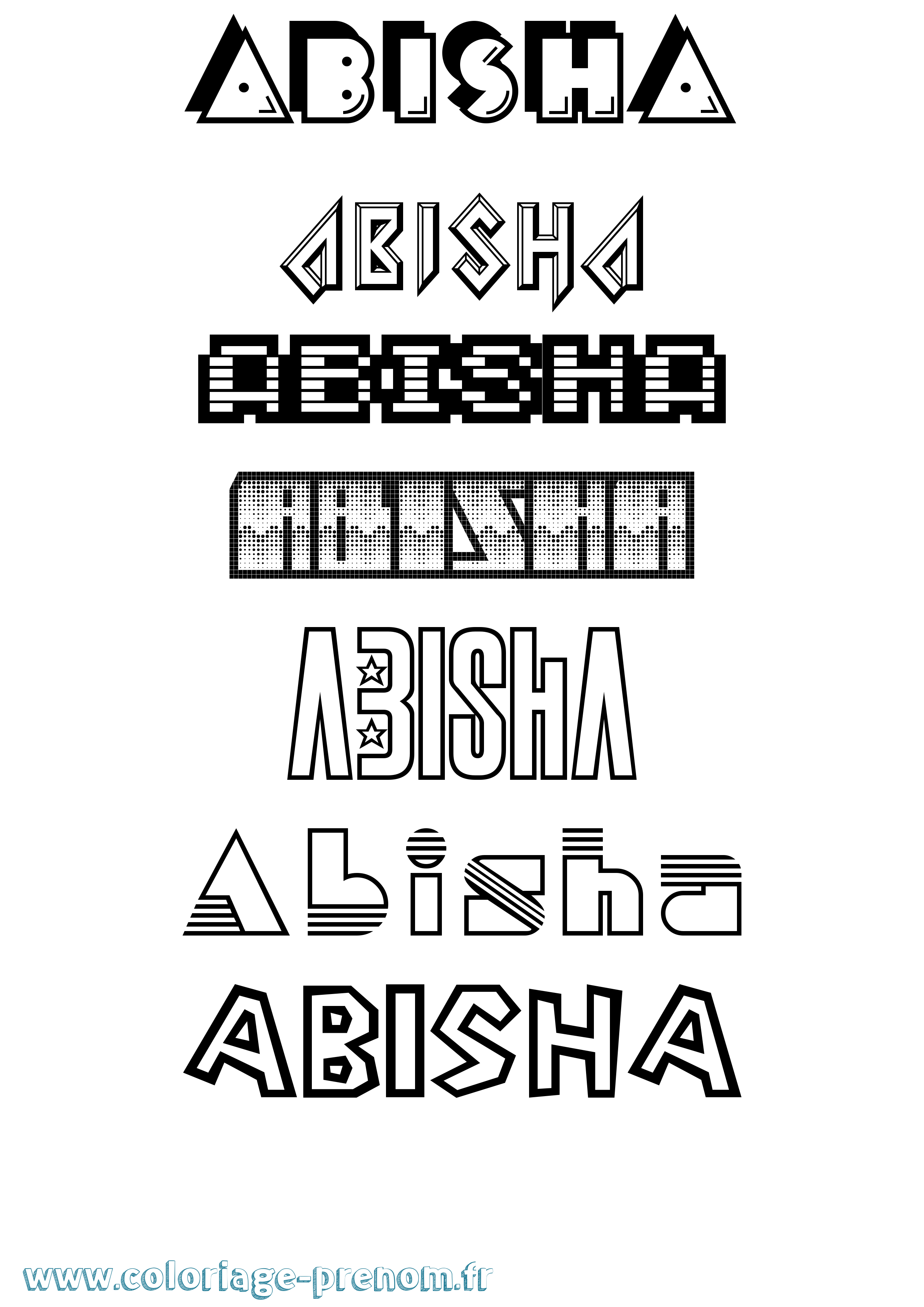 Coloriage Abisha Jeux Vidéos Coloriage prénom Abisha Jeux Vidéos