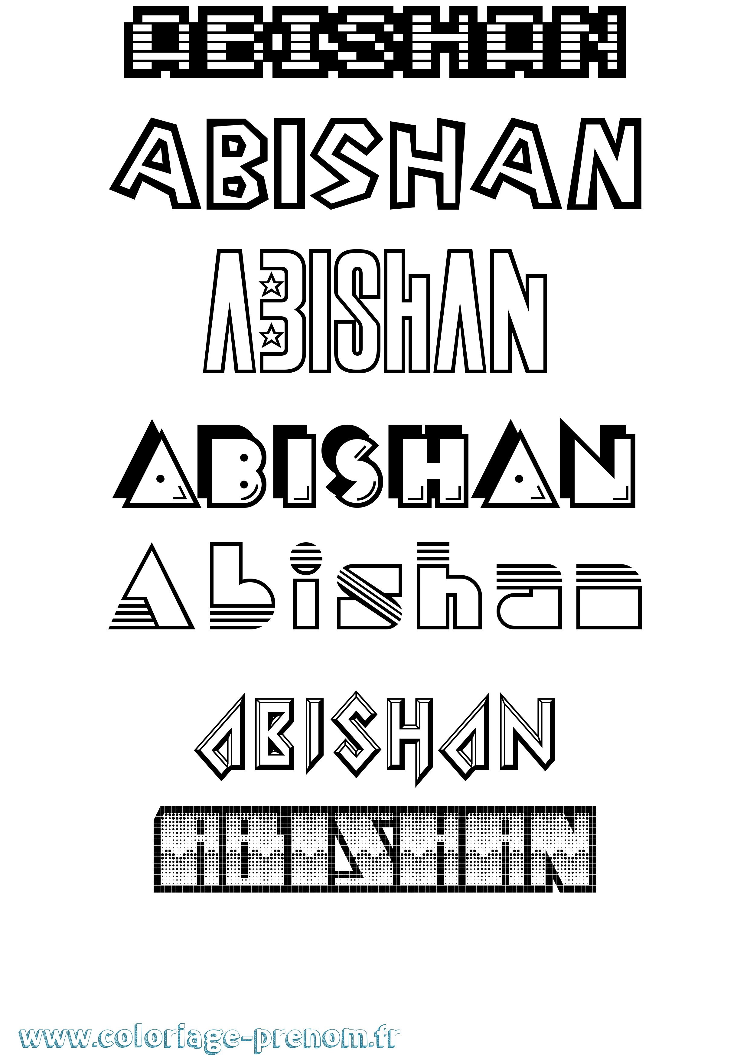 Coloriage Abishan Jeux Vidéos Coloriage prénom Abishan Jeux Vidéos