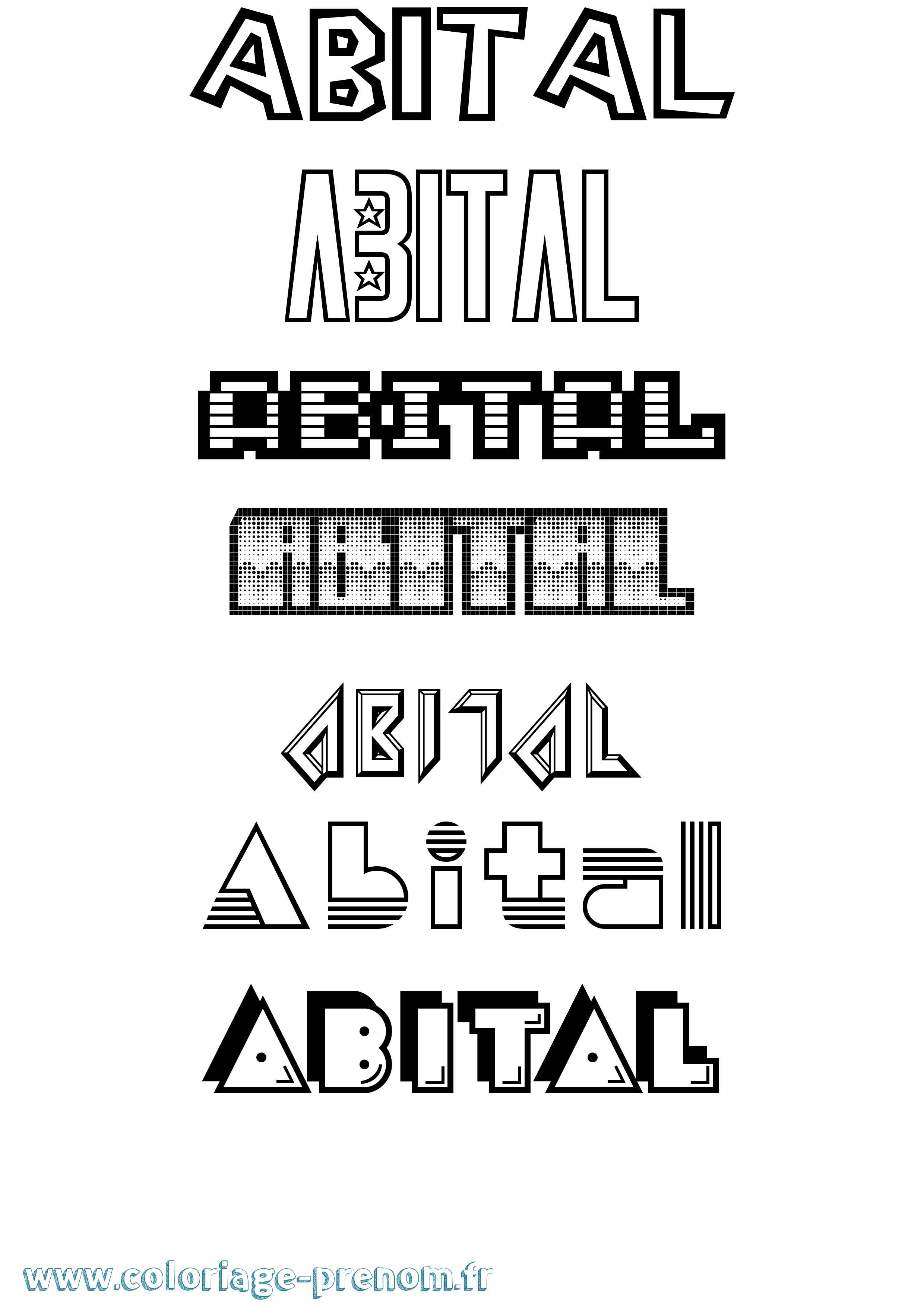 Coloriage Abital Jeux Vidéos Coloriage prénom Abital Jeux Vidéos