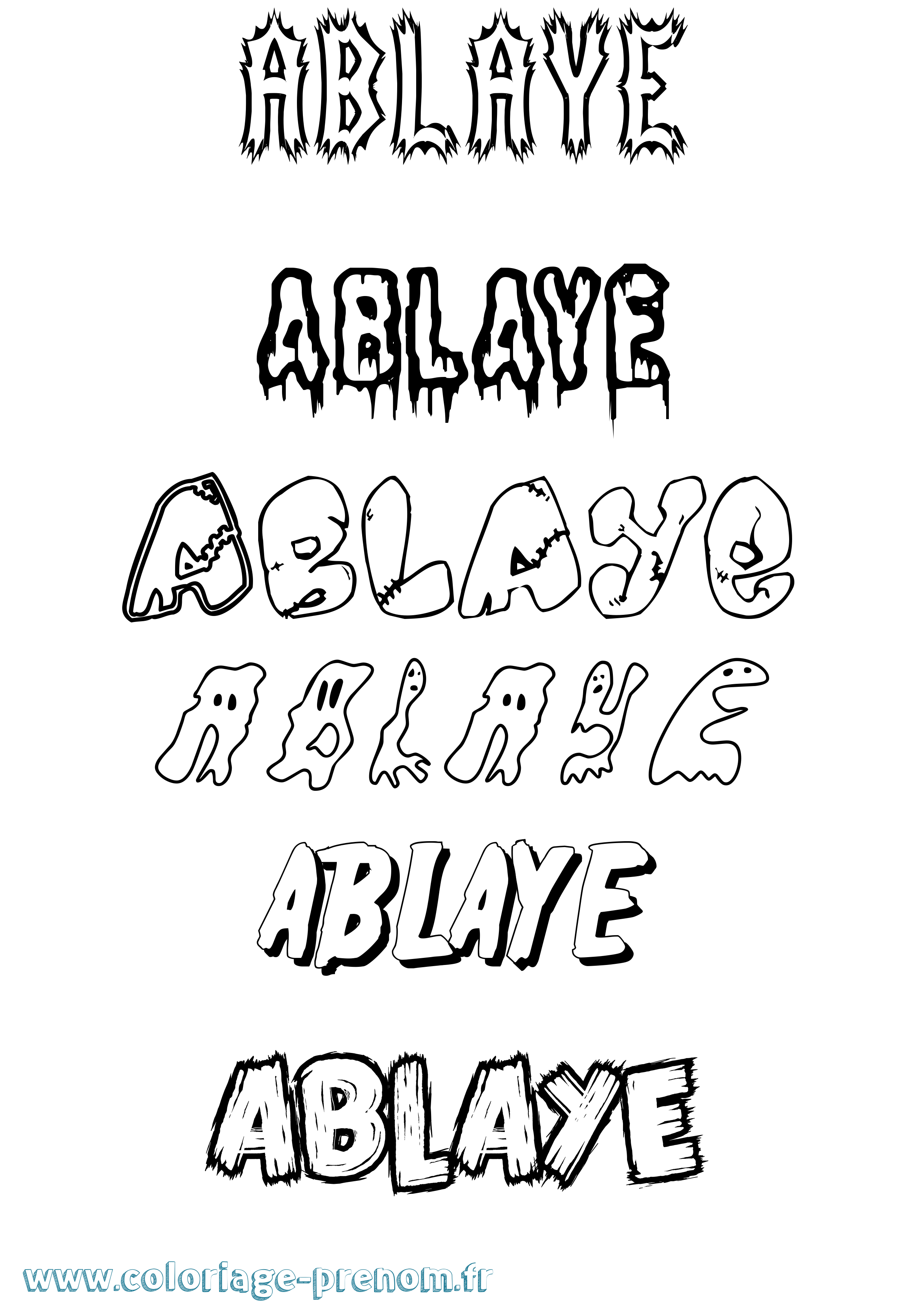 Coloriage prénom Ablaye Frisson