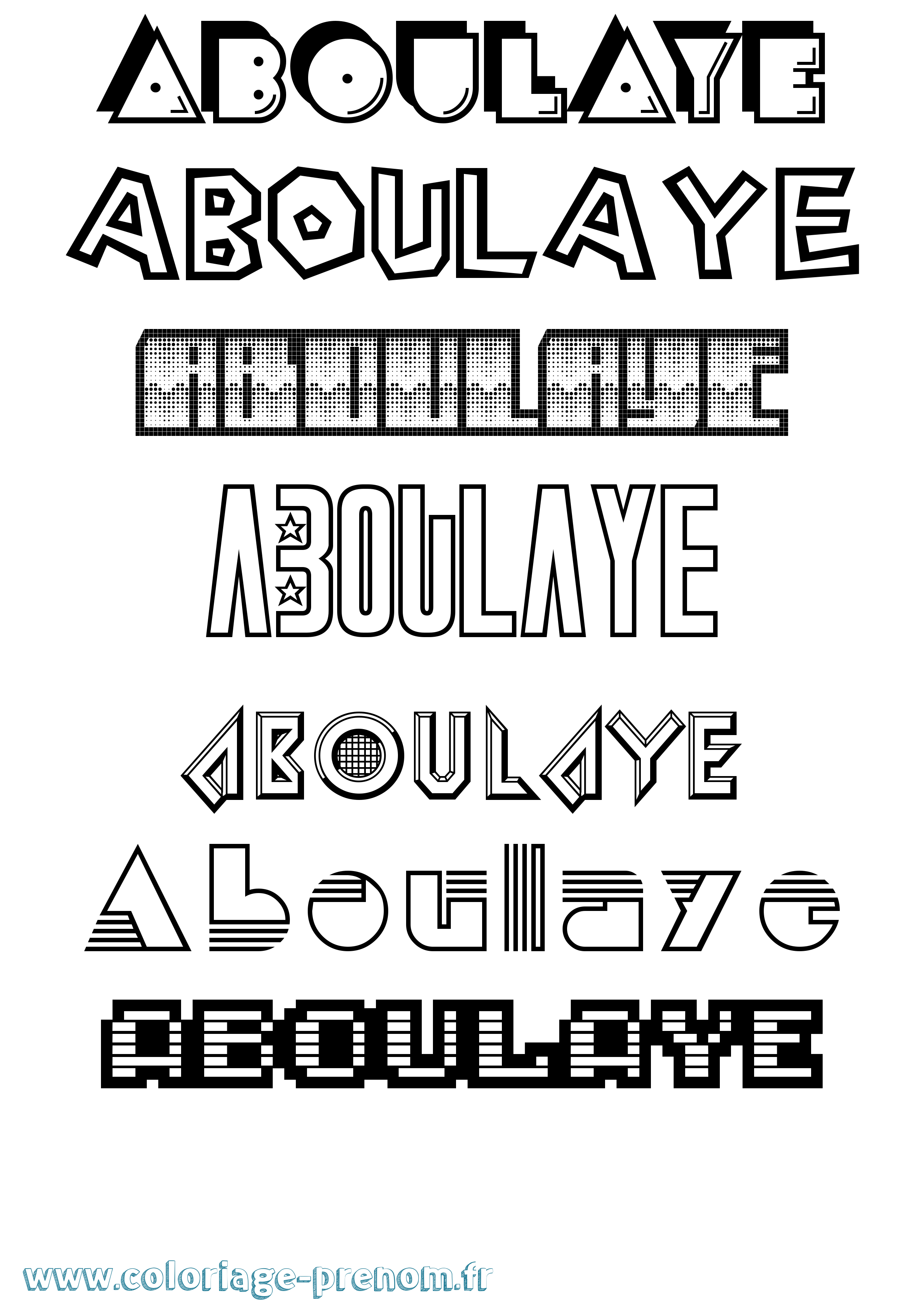 Coloriage Aboulaye Jeux Vidéos Coloriage prénom Aboulaye Jeux Vidéos