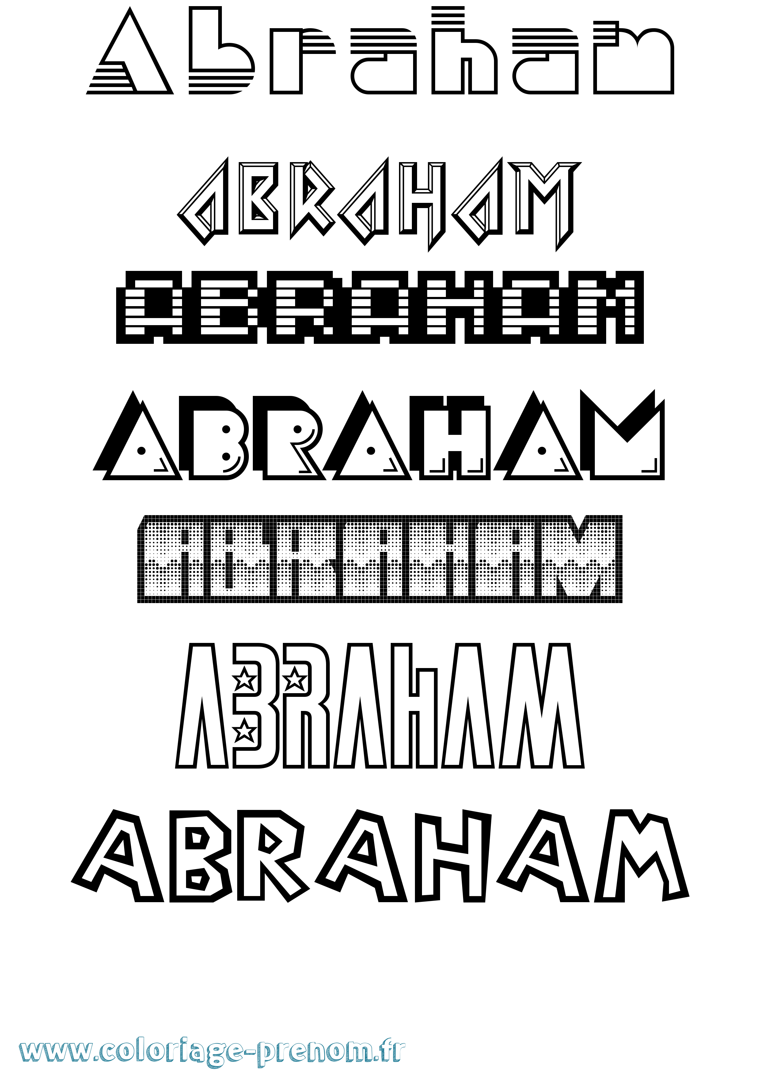Coloriage Abraham Jeux Vidéos Coloriage prénom Abraham Jeux Vidéos
