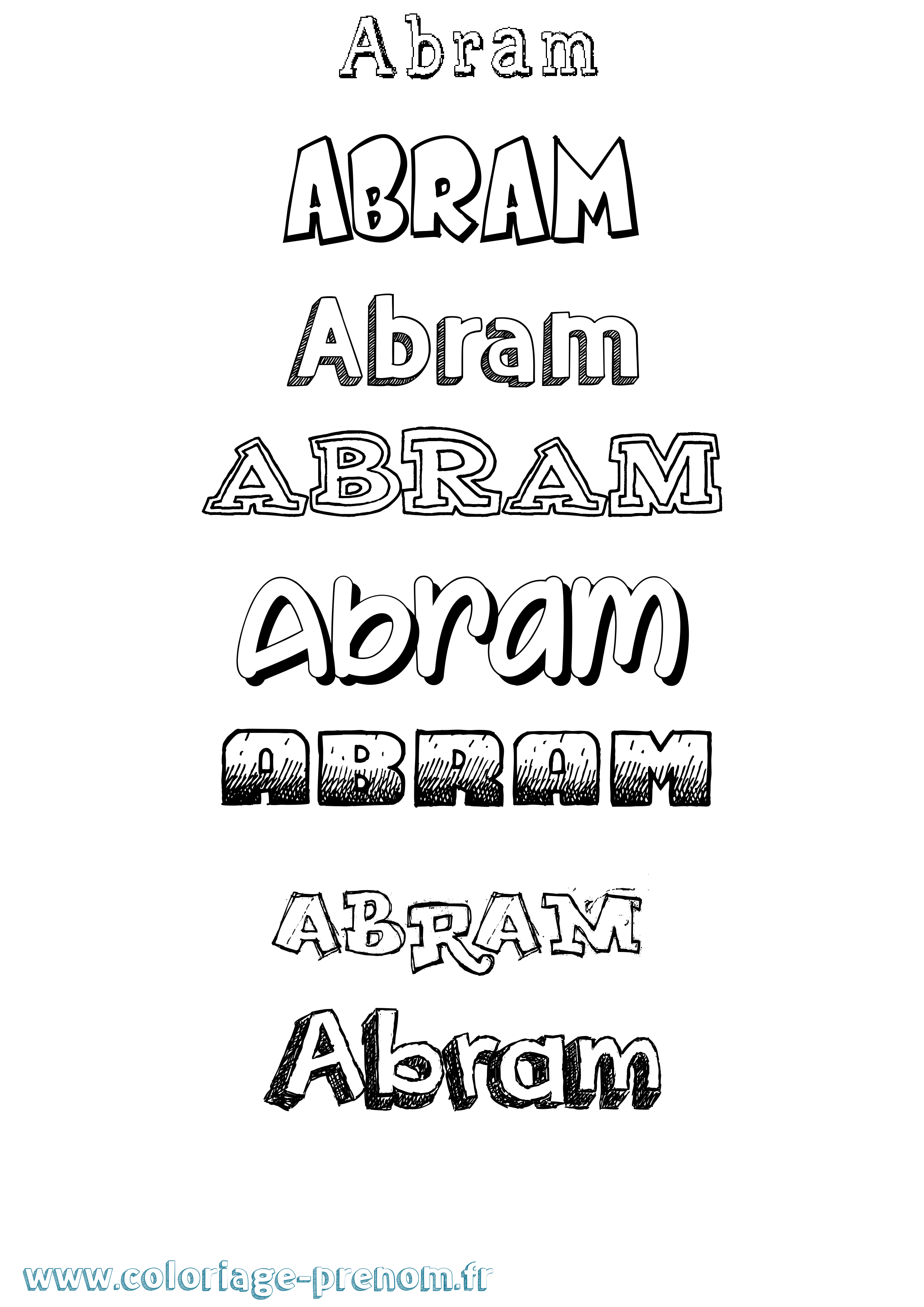 Coloriage prénom Abram Dessiné