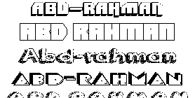 Coloriage Abd-Rahman