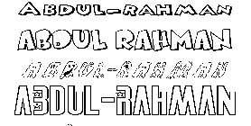 Coloriage Abdul-Rahman