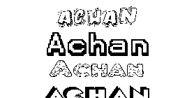 Coloriage Achan