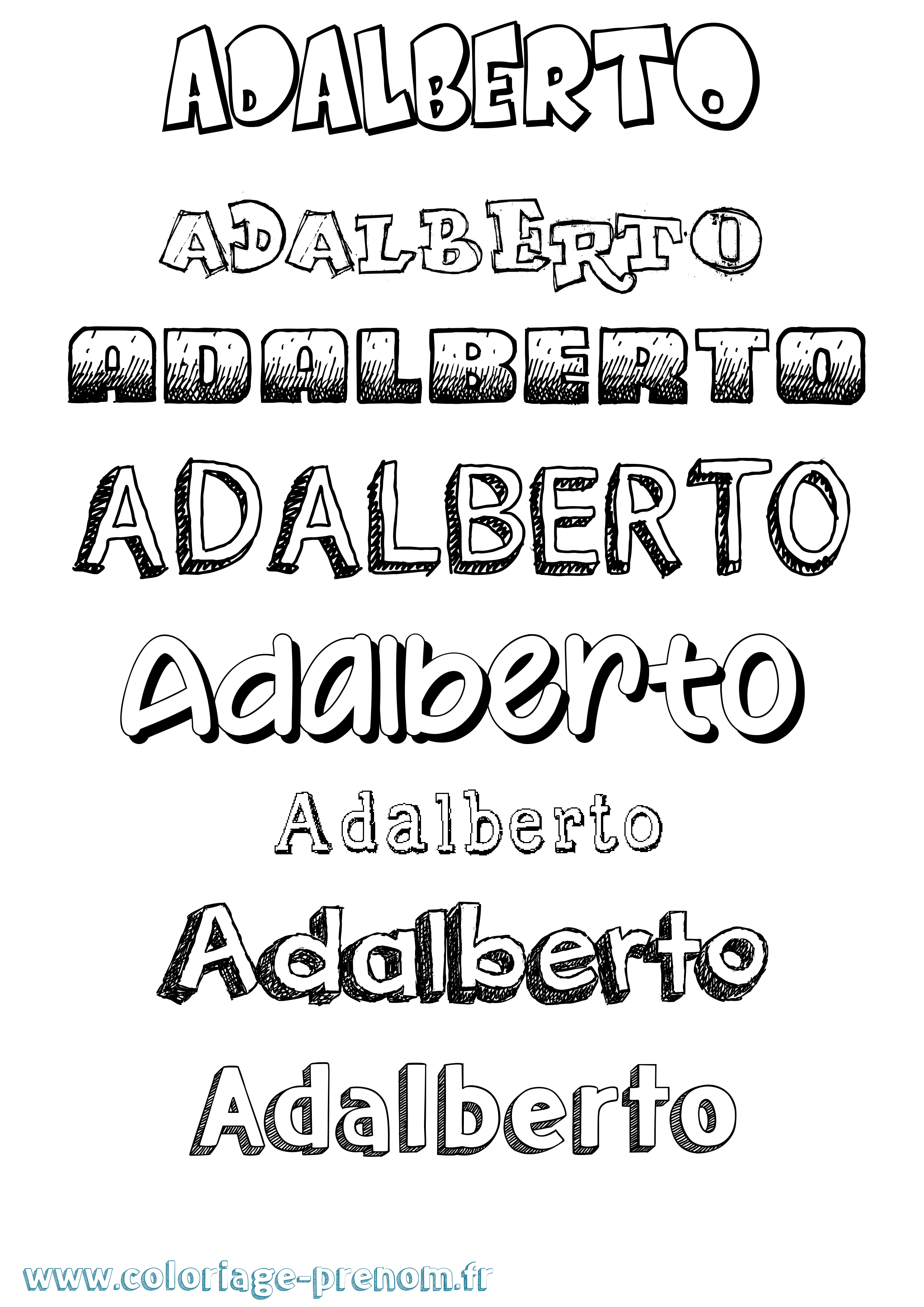 Coloriage prénom Adalberto Dessiné