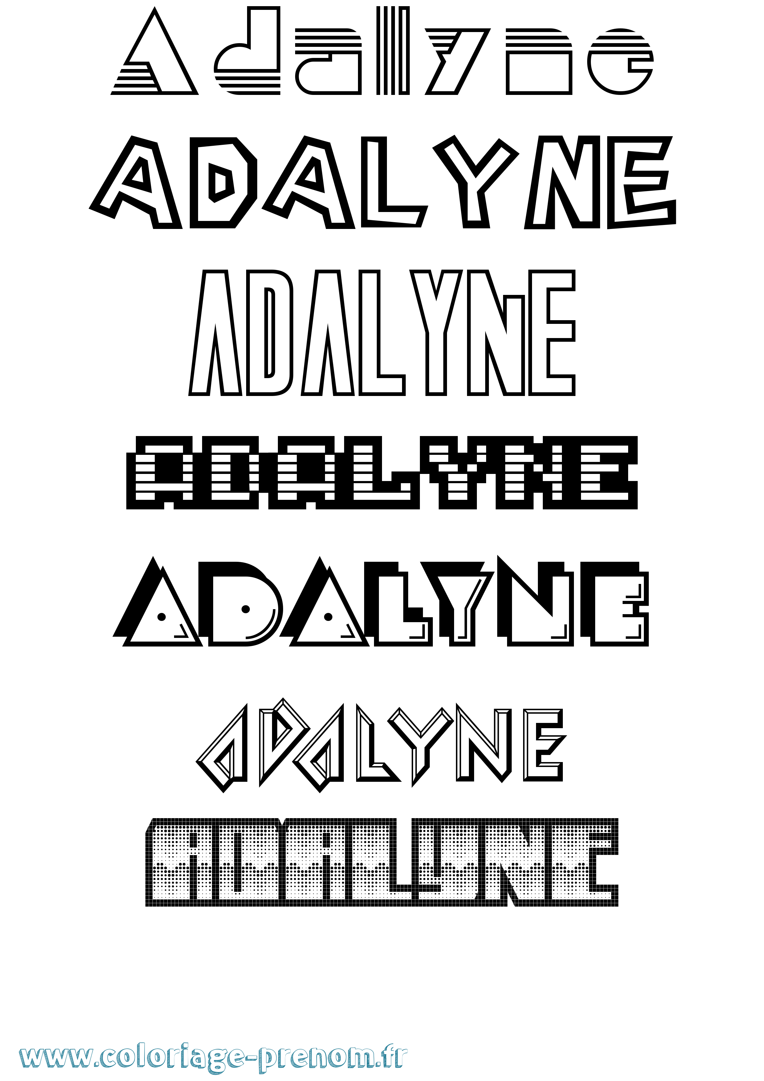 Coloriage Adalyne Jeux Vidéos Coloriage prénom Adalyne Jeux Vidéos