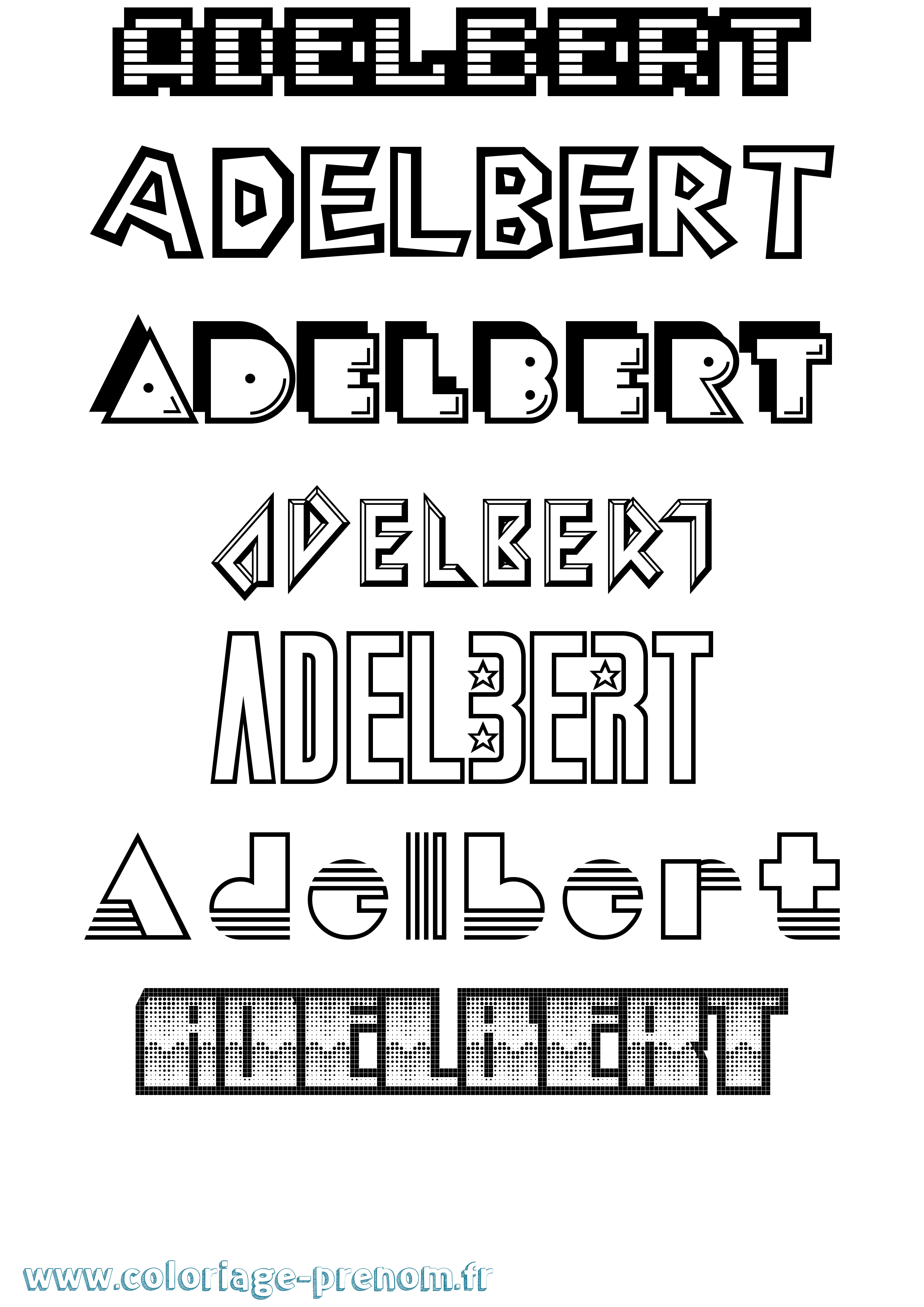 Coloriage prénom Adelbert Jeux Vidéos