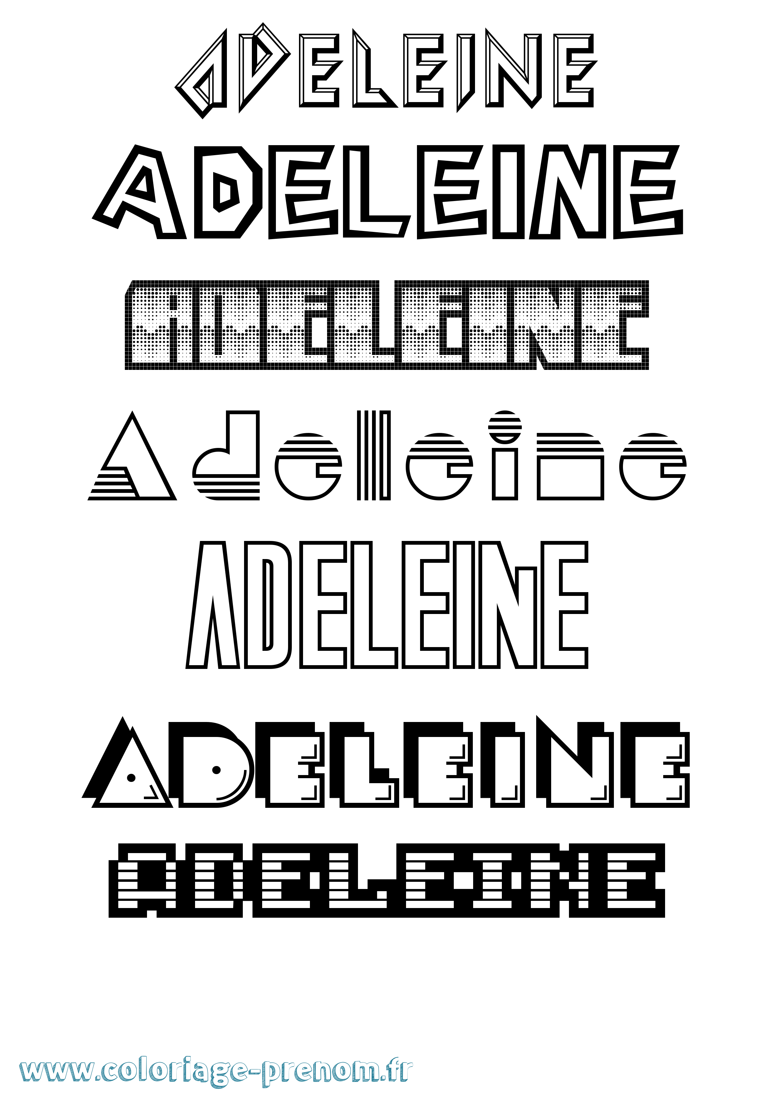 Coloriage Adeleine Jeux Vidéos Coloriage prénom Adeleine Jeux Vidéos