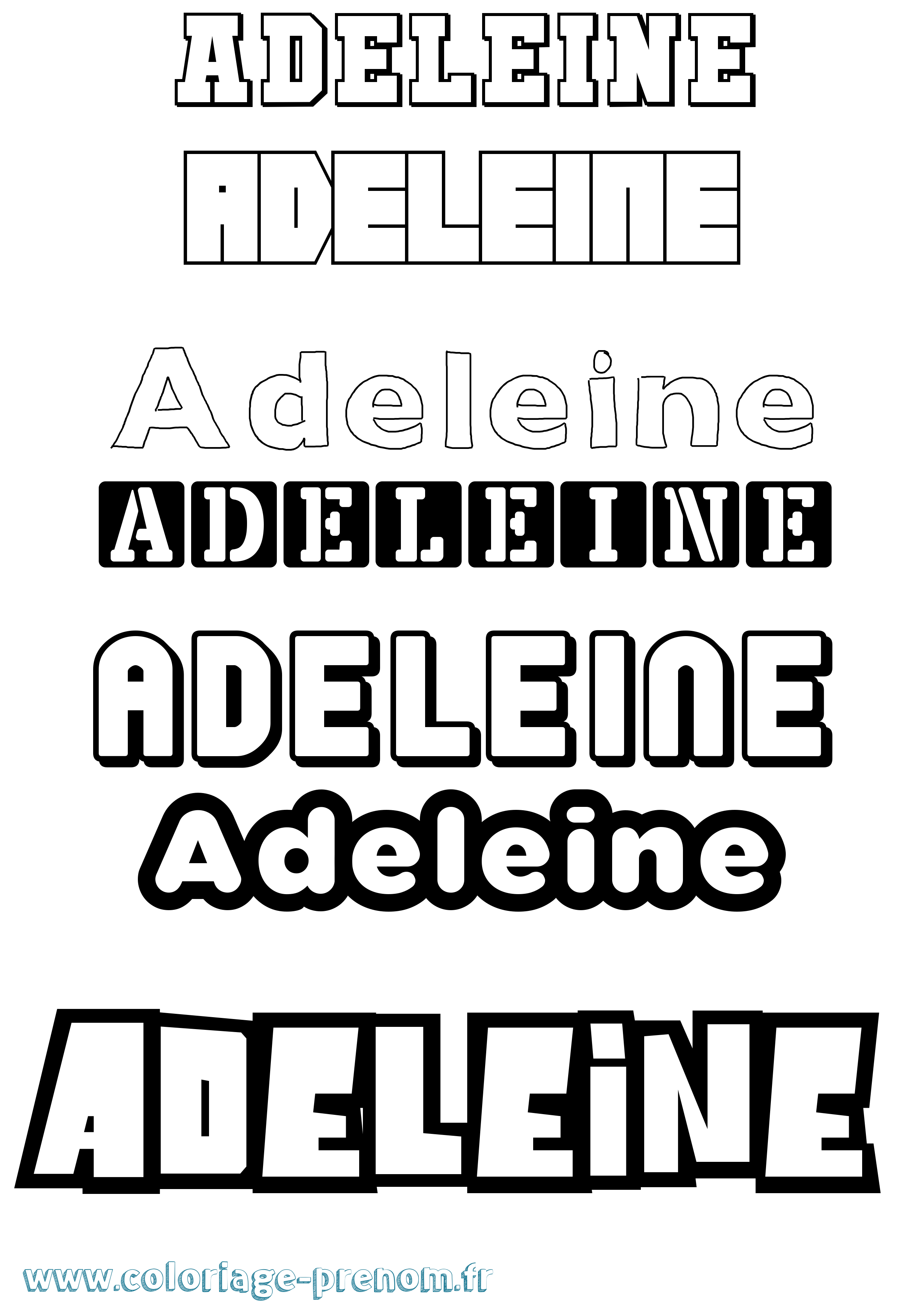 Coloriage Adeleine Simple Coloriage prénom Adeleine Simple