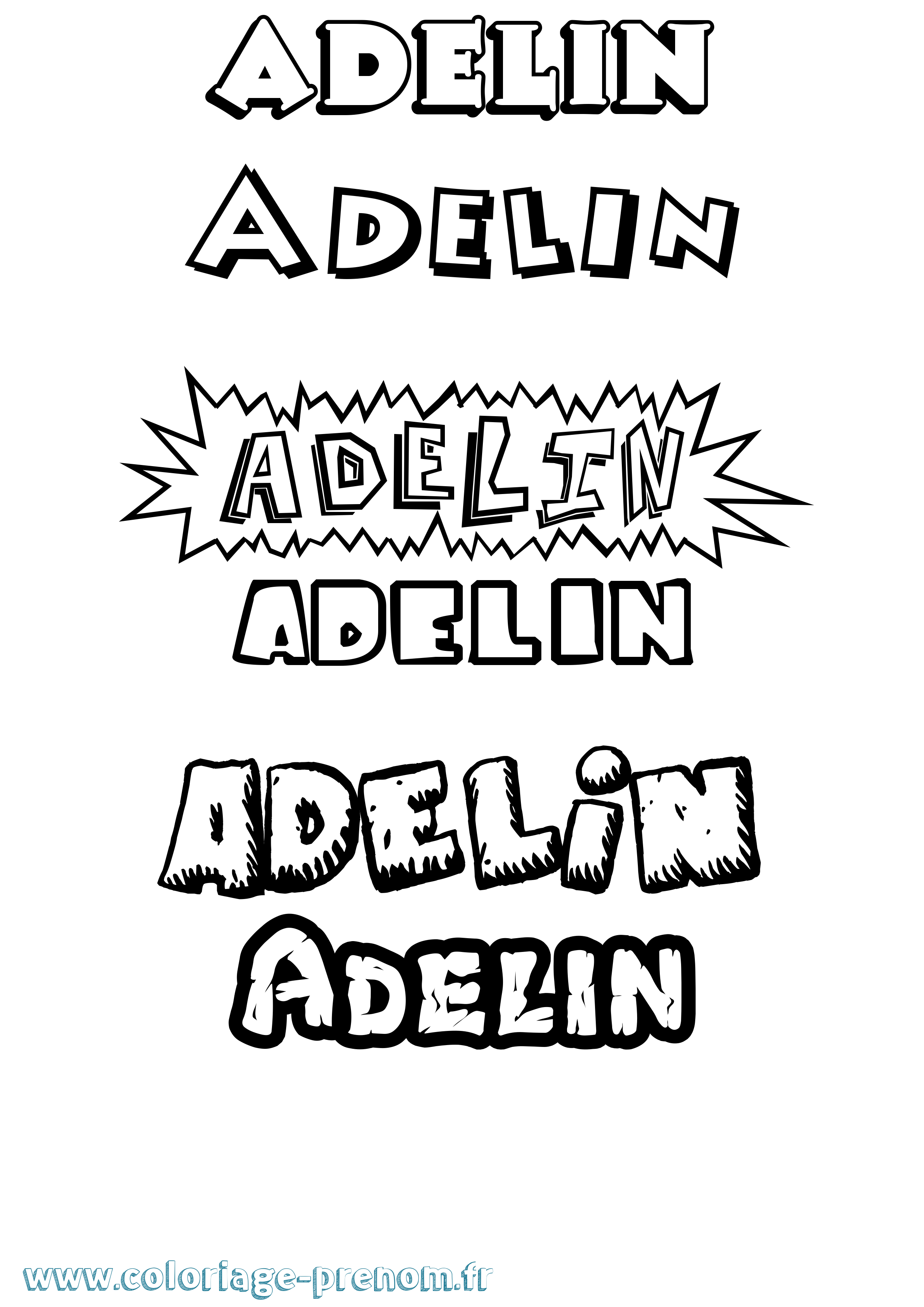 Coloriage Adelin Dessin Animé Coloriage prénom Adelin Dessin Animé