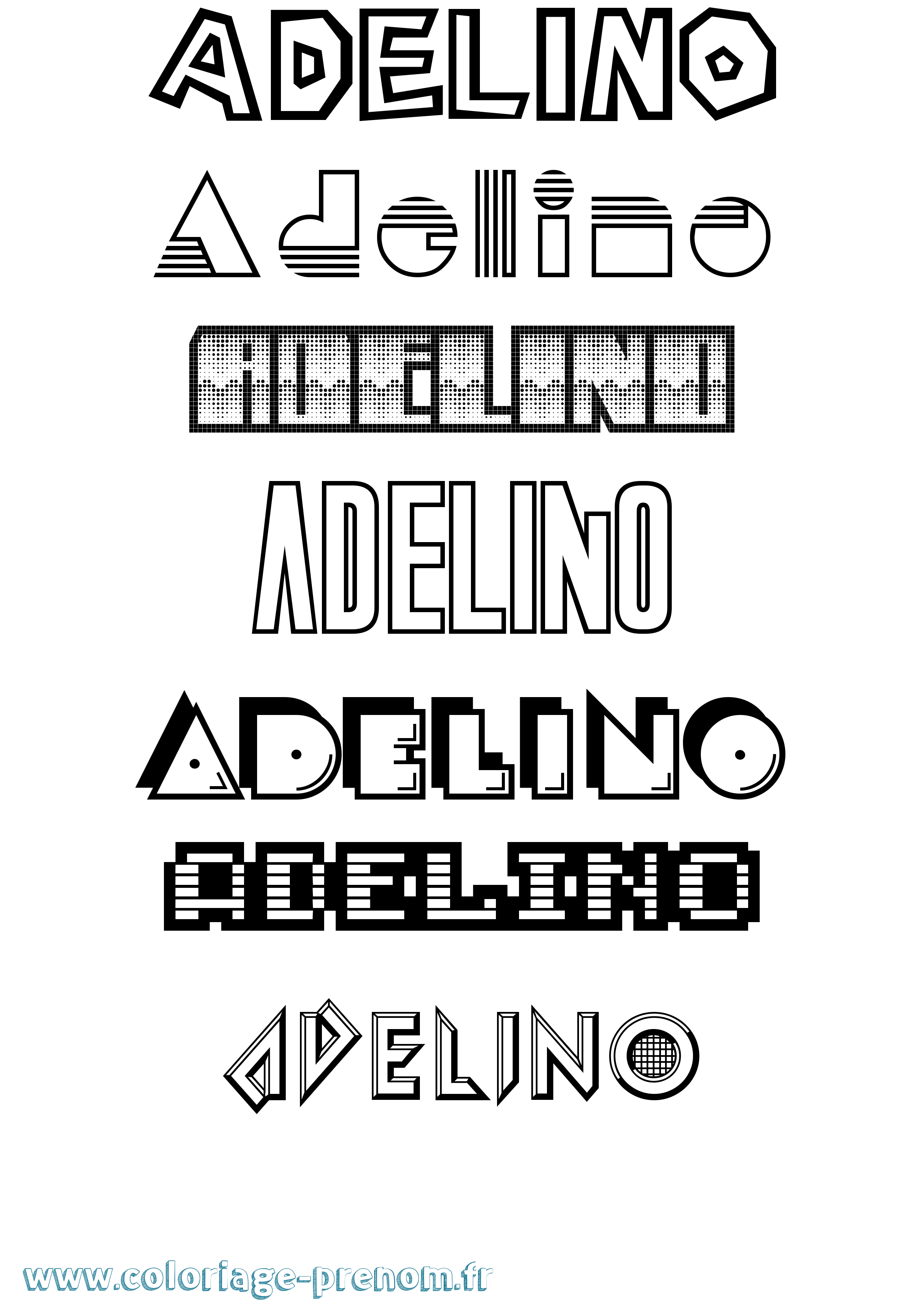 Coloriage prénom Adelino Jeux Vidéos