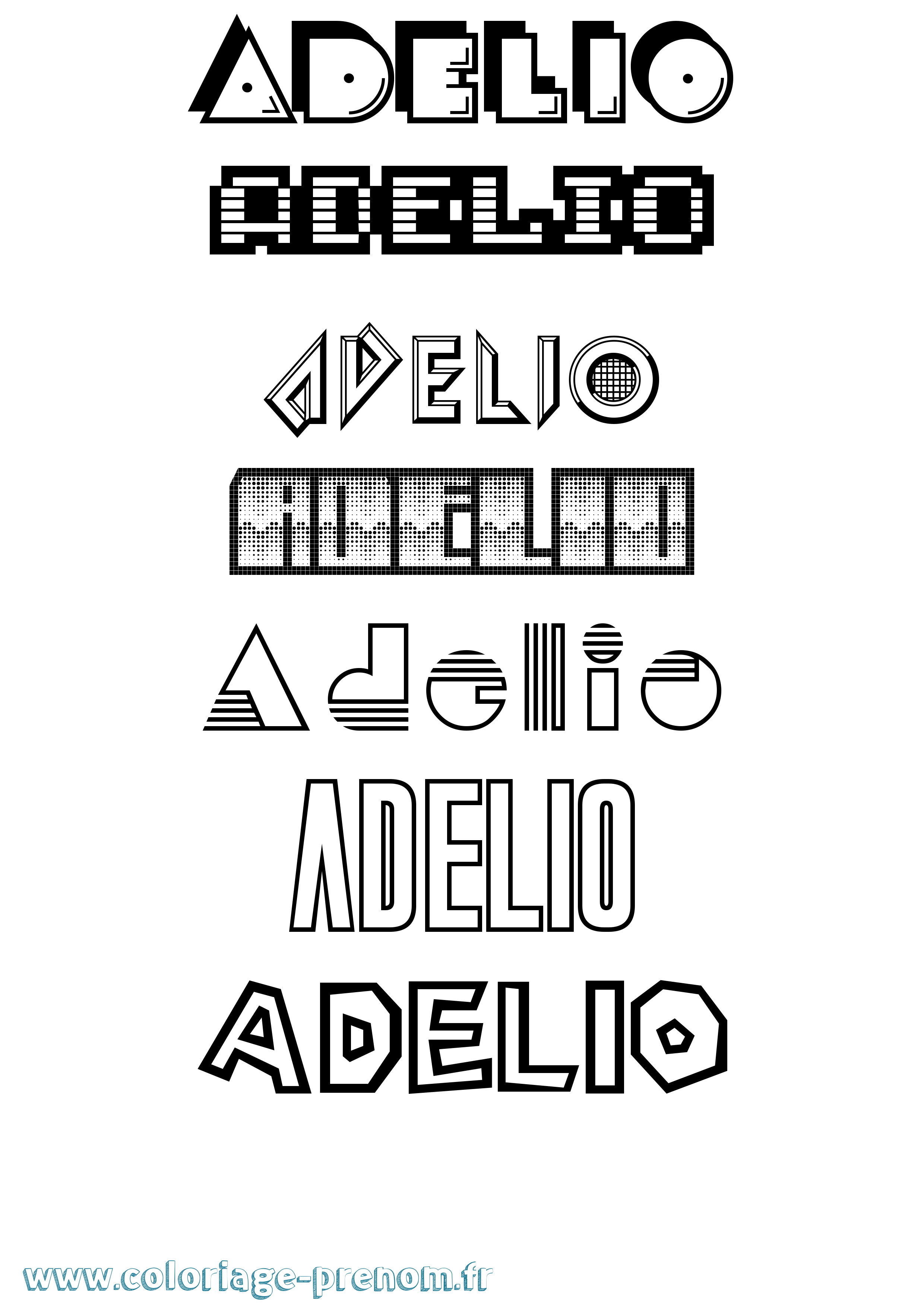 Coloriage Adelio Jeux Vidéos Coloriage prénom Adelio Jeux Vidéos