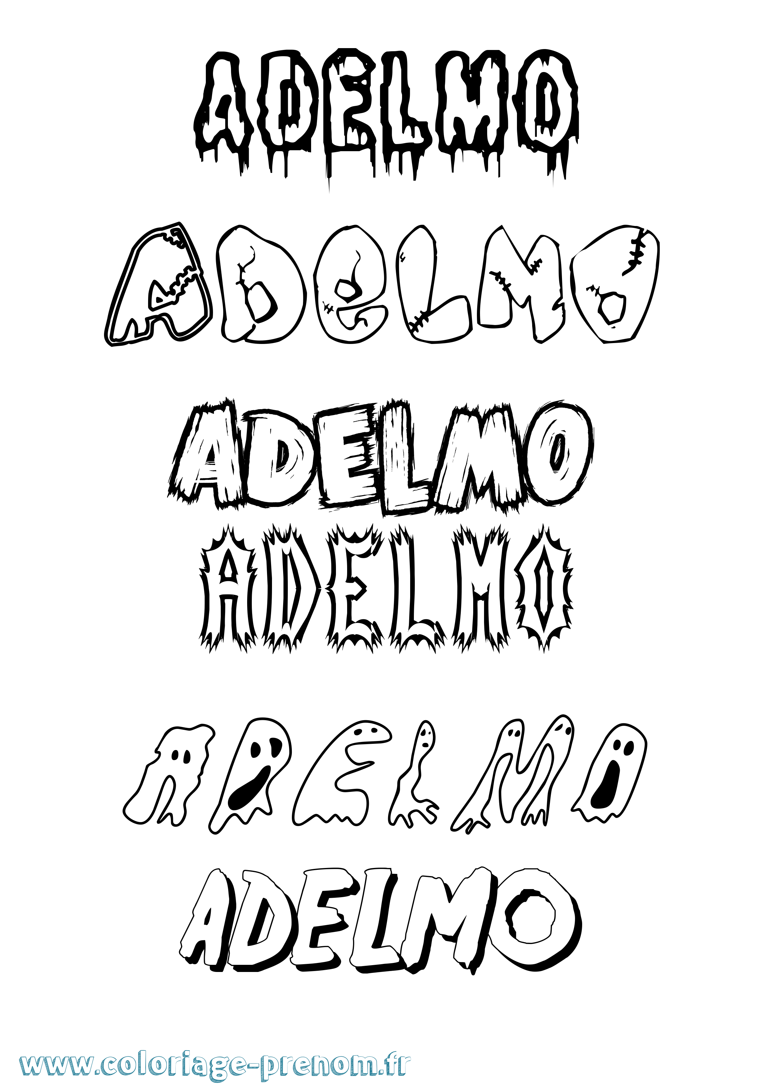 Coloriage prénom Adelmo Frisson
